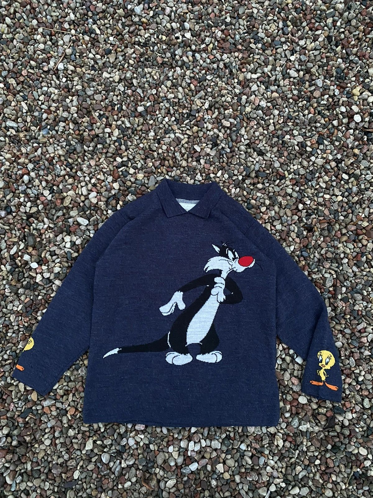 Vintage × Warner Bros Vintage Warner Bros 1996 Looney Tunes Rygby Sweatshirt Size M / US 6-8 / IT 42-44 - 1 Thumbnail