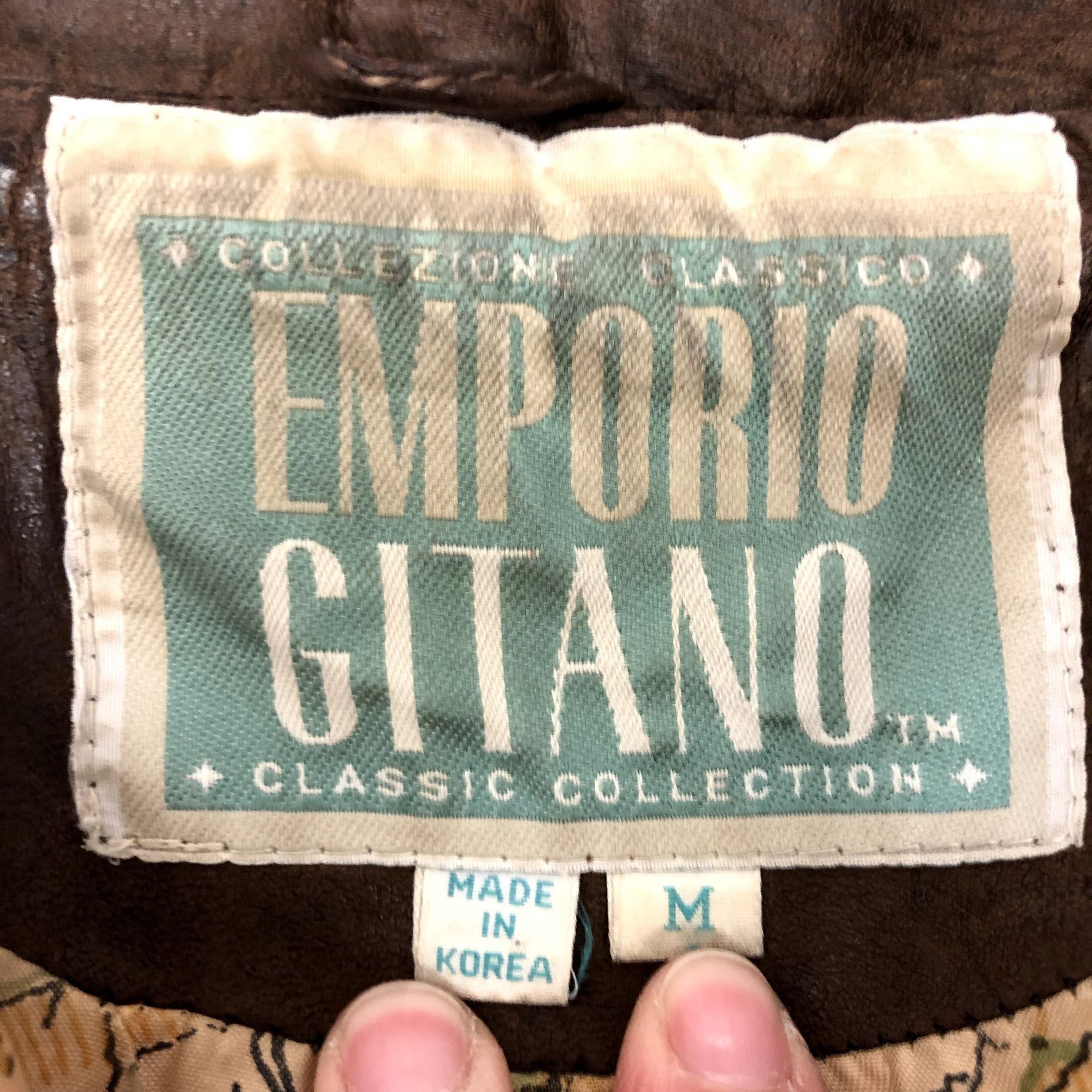 Vtg 80 90's Gitano Brown DISTRESSED Bomber A2 FLIGHT Jacket