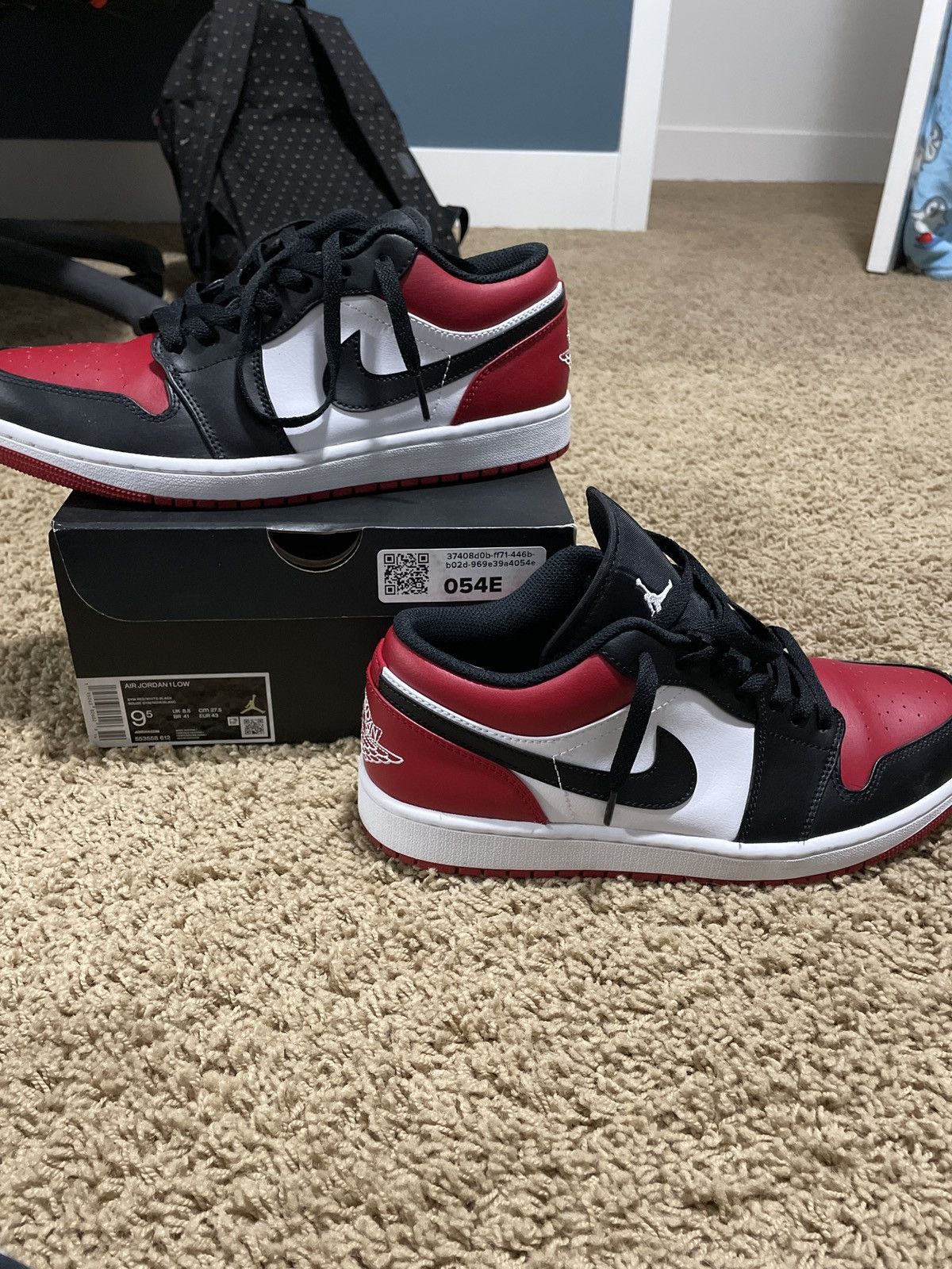 Bred toe jordan 1 low