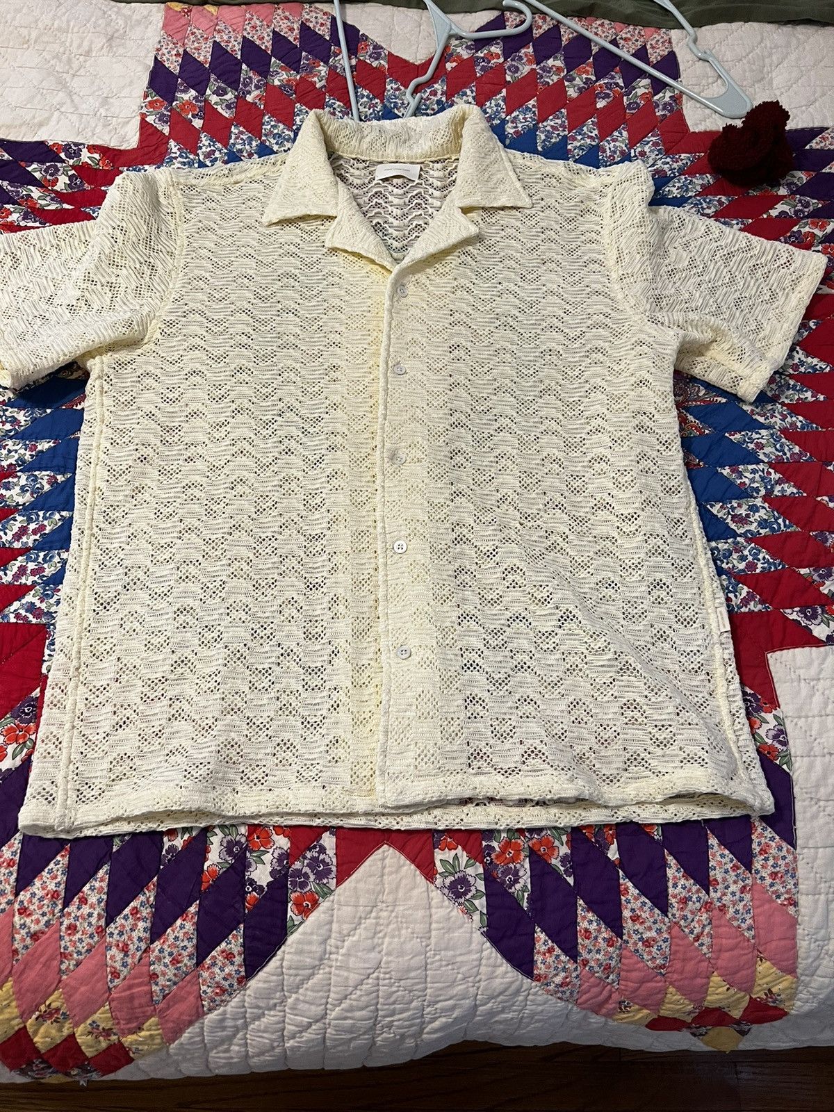 image of Ss21 Aime Leon Dore Rico Shirt Button Up Yellow, Men's (Size Large)