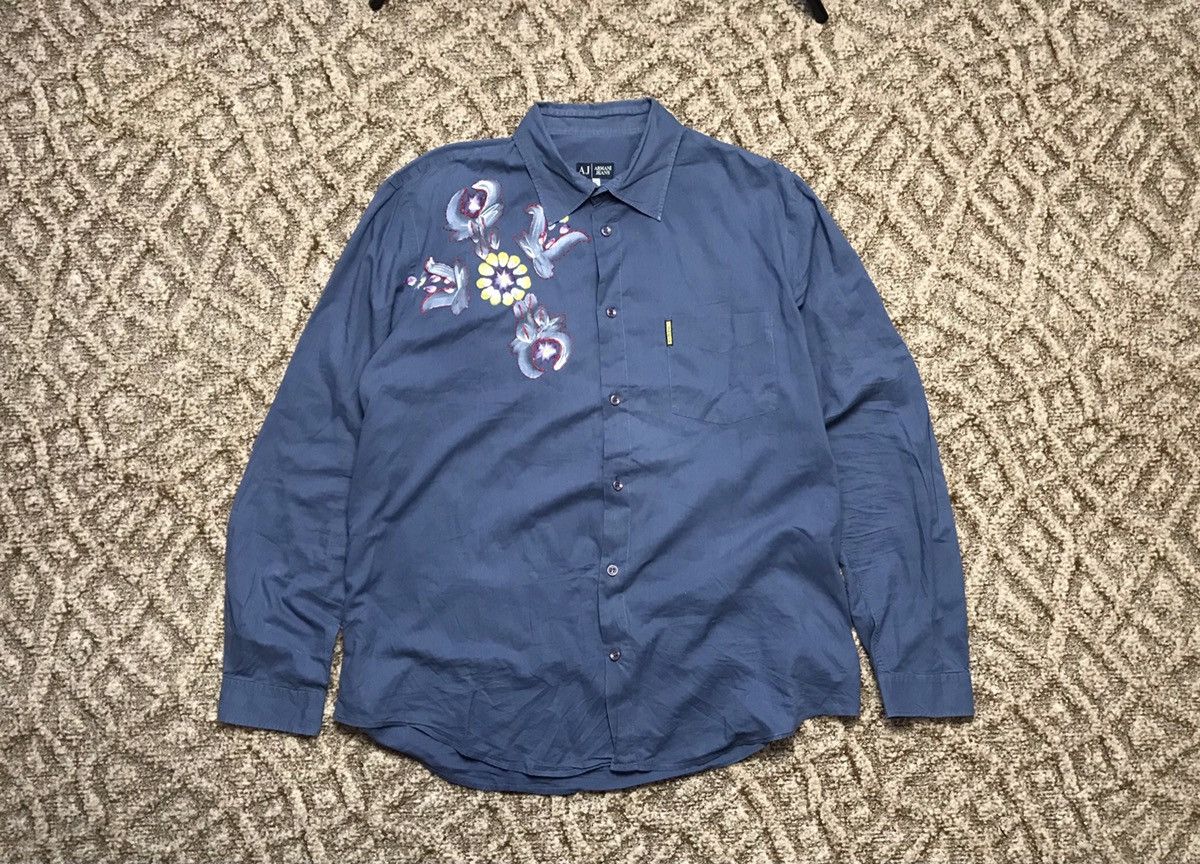 Armani Armani Oversized Vintage printed shirt Size US XXL / EU 58 / 5 - 4 Thumbnail