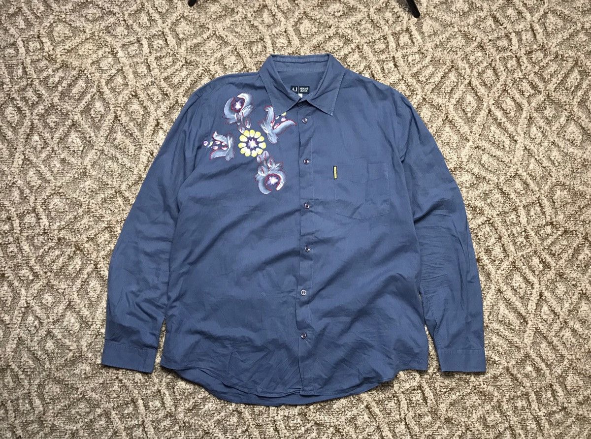 Armani Armani Oversized Vintage printed shirt Size US XXL / EU 58 / 5 - 20 Thumbnail