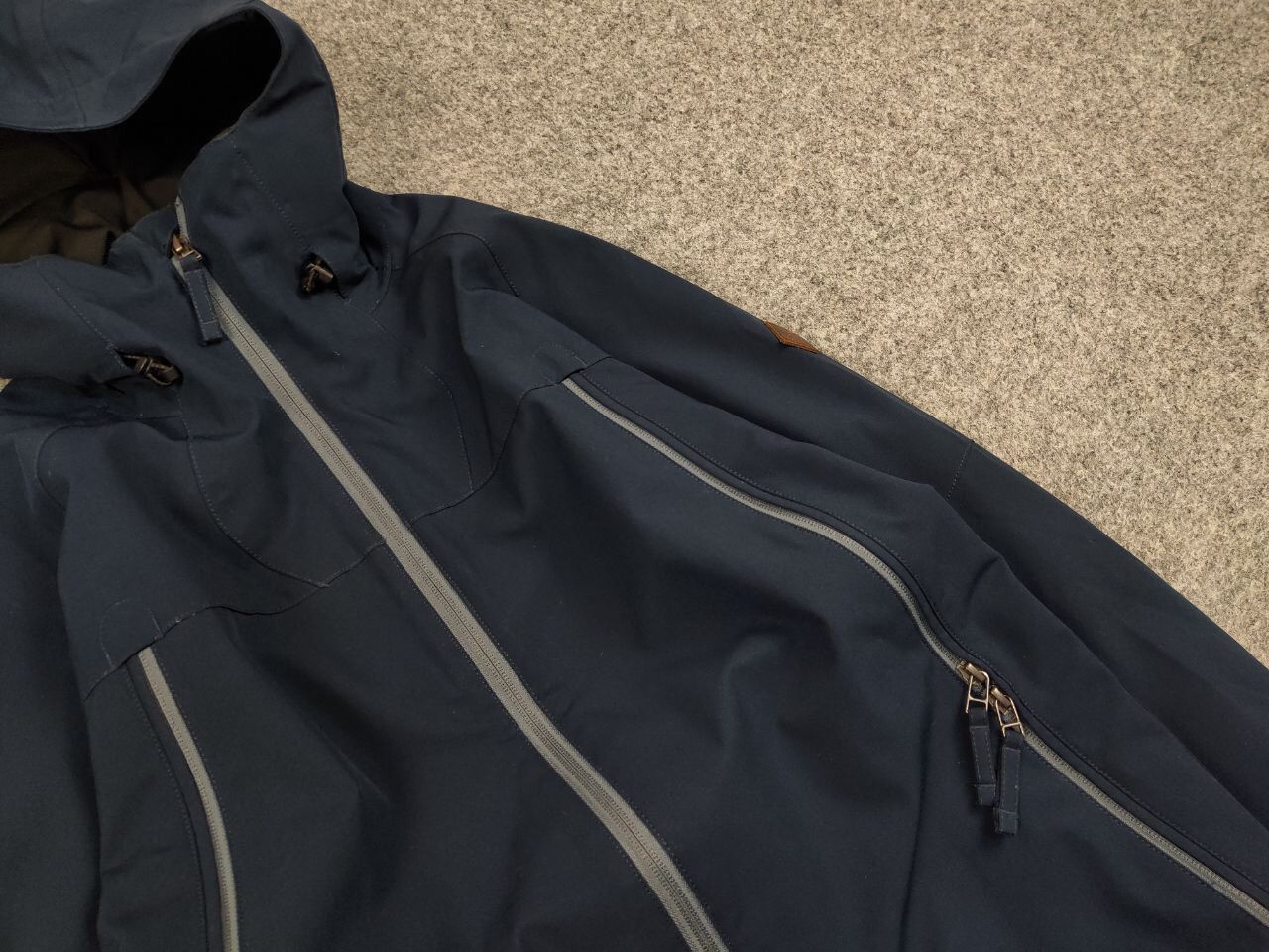 O'Neill O'neill Hail-Shell Navy Blue Hooded Zip Pocket Jacket Size US XL / EU 56 / 4 - 12 Thumbnail