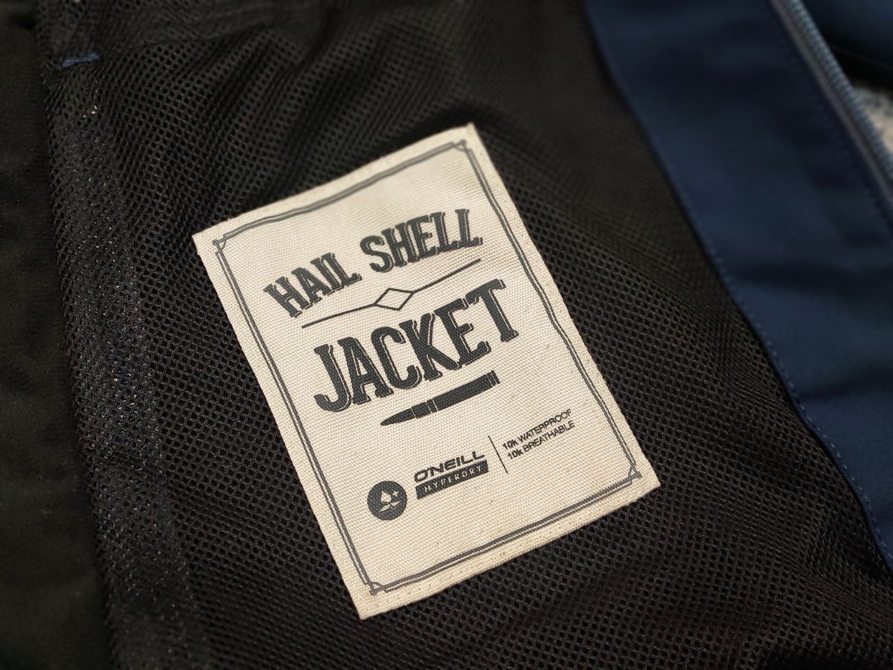O'Neill O'neill Hail-Shell Navy Blue Hooded Zip Pocket Jacket Size US XL / EU 56 / 4 - 22 Thumbnail