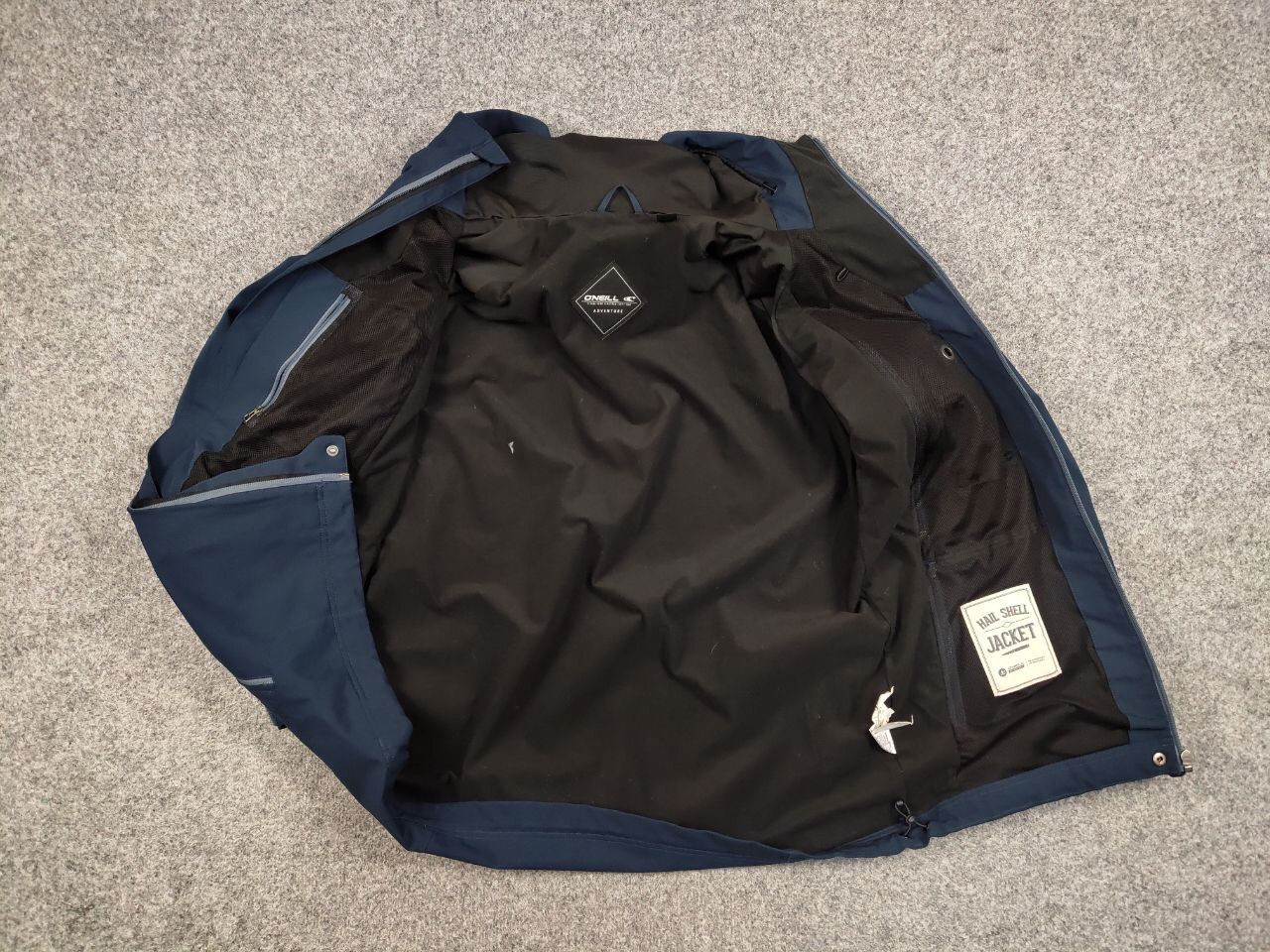 O'Neill O'neill Hail-Shell Navy Blue Hooded Zip Pocket Jacket Size US XL / EU 56 / 4 - 19 Thumbnail