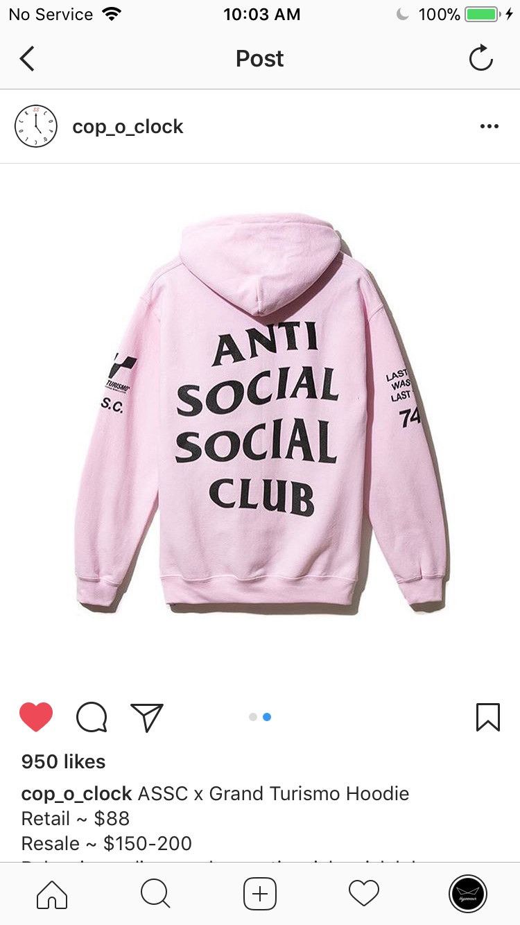 Anti Social Social Club ASSC x Gran Turismo Hoodie Grailed