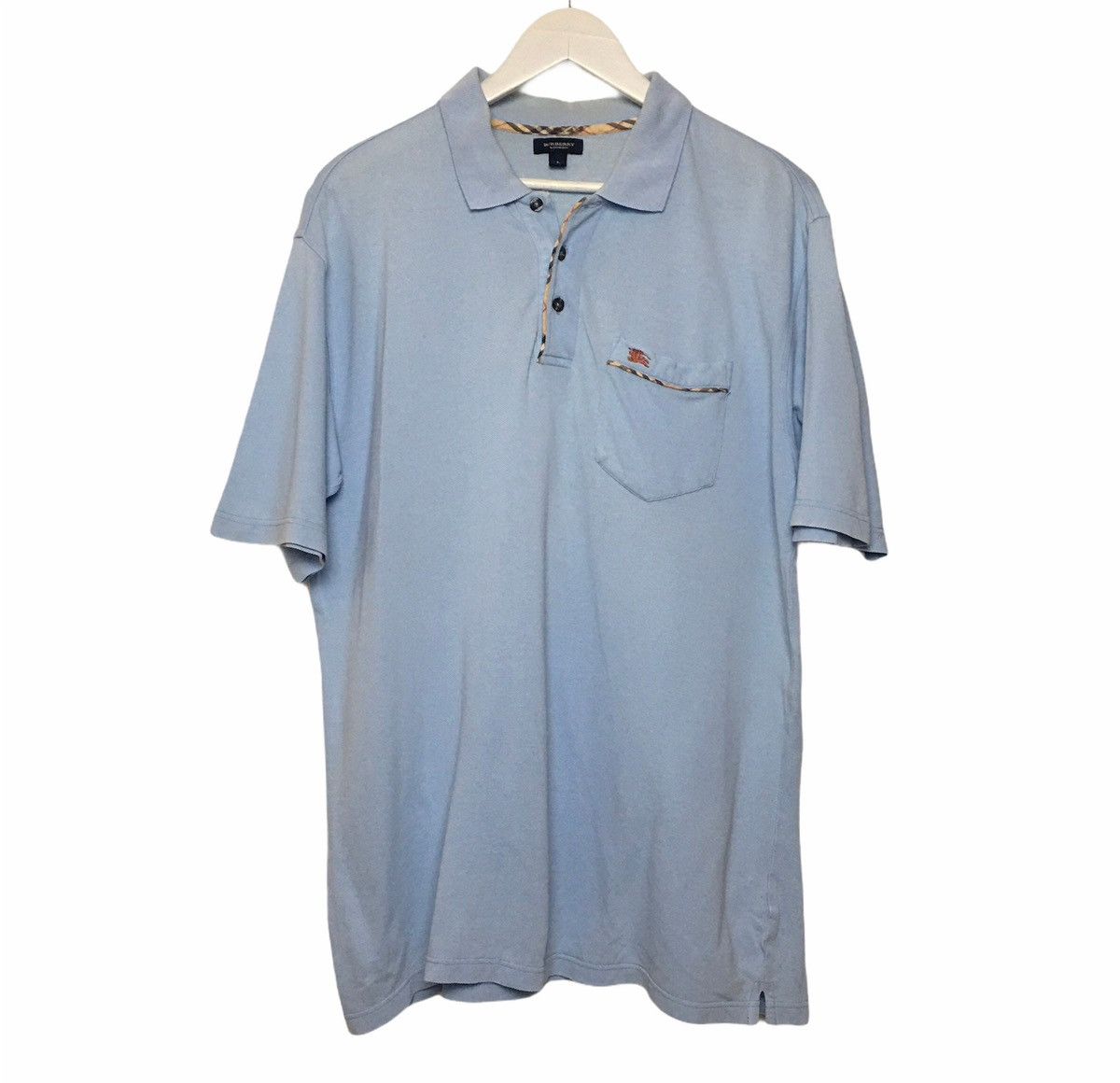 Vintage Burberry Nova Check Pocket Polo Shirt