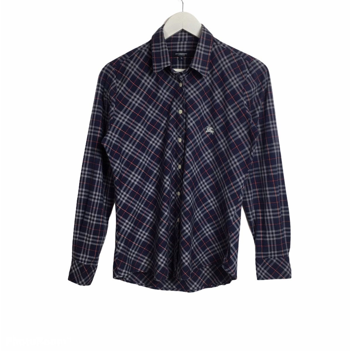 Vintage Burberry London Nova Check Long Sleeve Shirt Womens