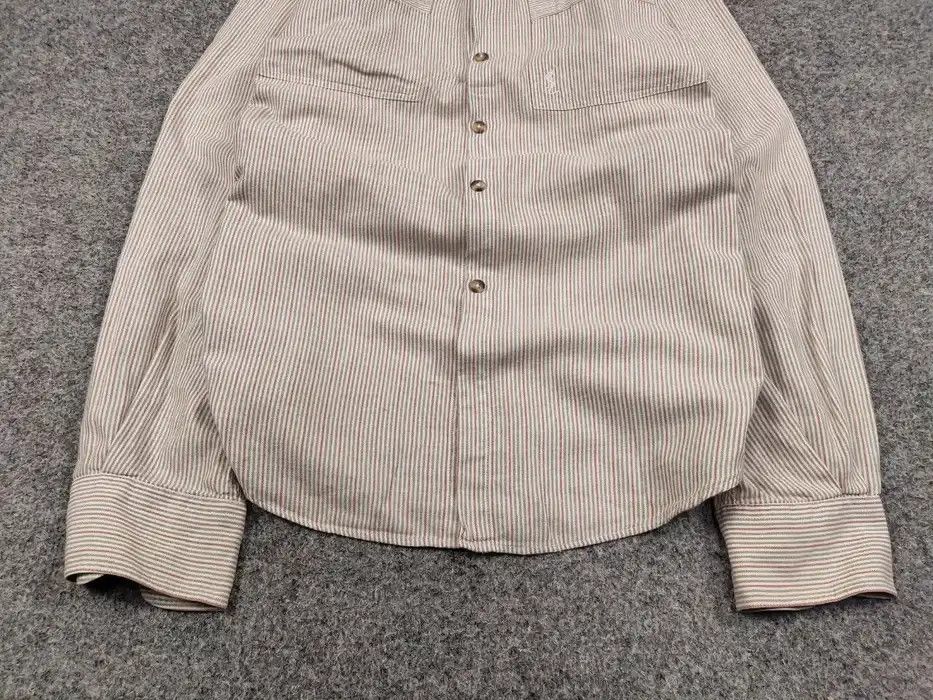 Yves Saint Laurent Vintage 80's Yves Saint Laurent Men's Striped Pockets Shirt Size US L / EU 52-54 / 3 - 4 Thumbnail
