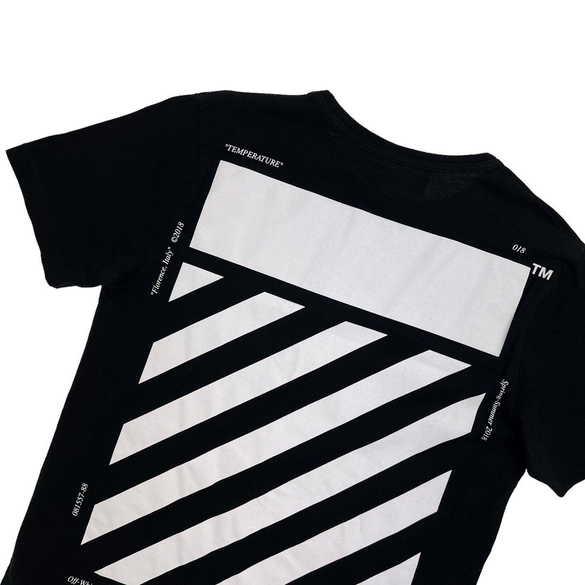 image of Off White Off-White Diagonal T Shirt in Black, Men's (Size Small)