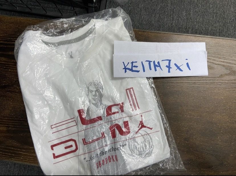 Jordan Brand Nike Jordan 6 Retro Slam Dunk Shohoku Sakuragi White Tee Size US L / EU 52-54 / 3 - 2 Thumbnail