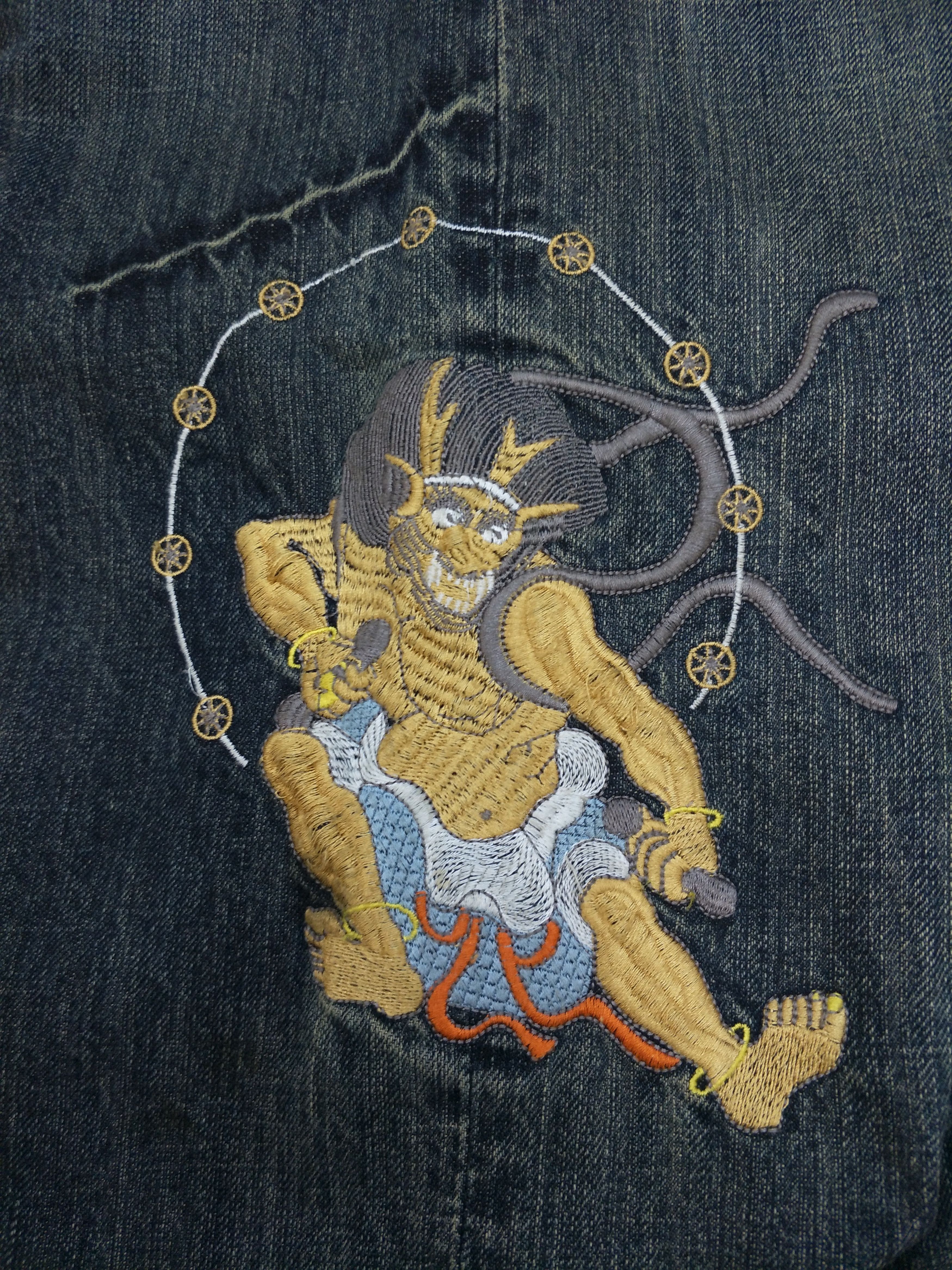 Japanese Brand Japanese Brand Karakuri Tamashi Embroider Japanese God Denim Size US 30 / EU 46 - 6 Thumbnail