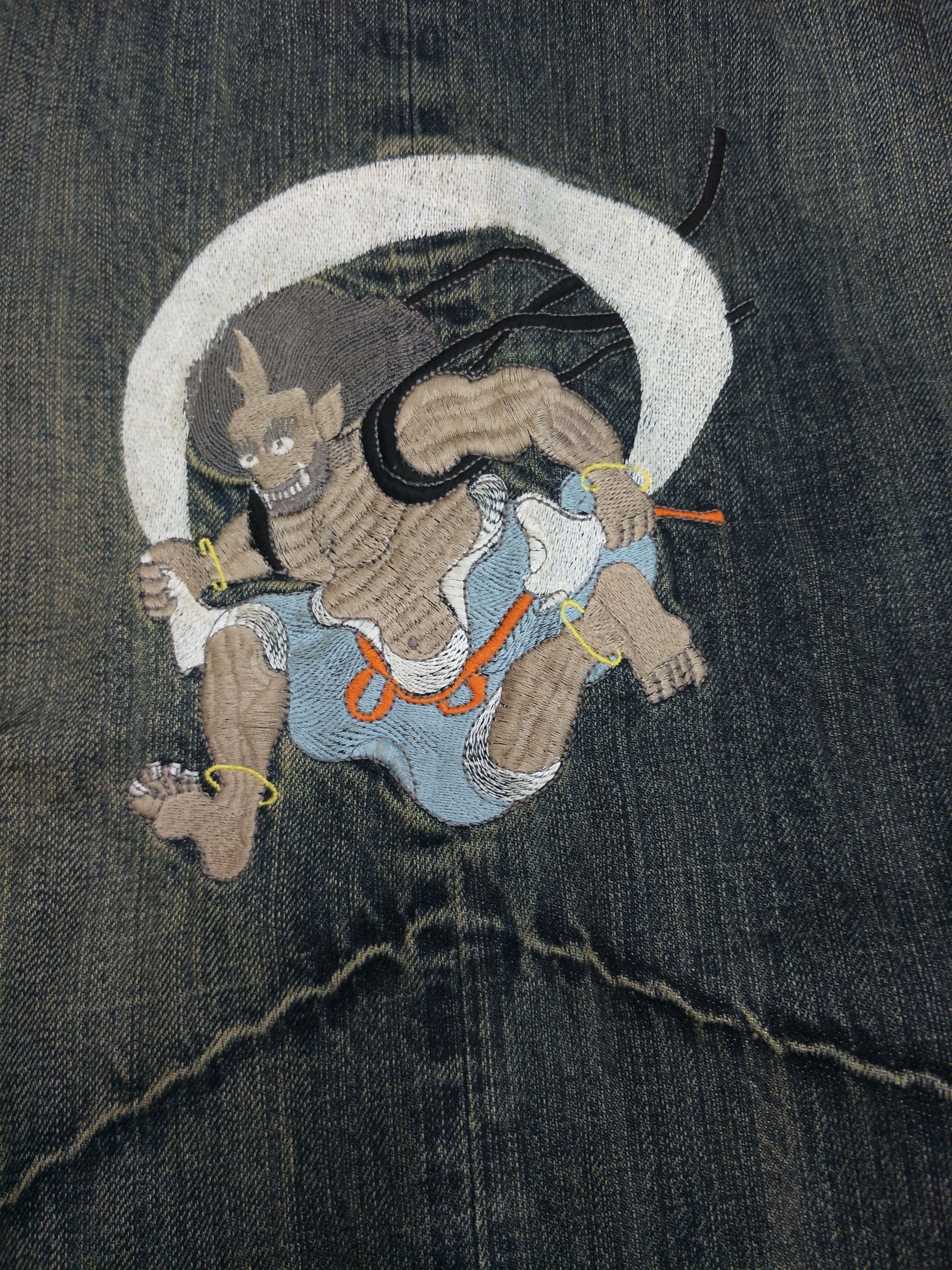 Japanese Brand Japanese Brand Karakuri Tamashi Embroider Japanese God Denim Size US 30 / EU 46 - 7 Thumbnail