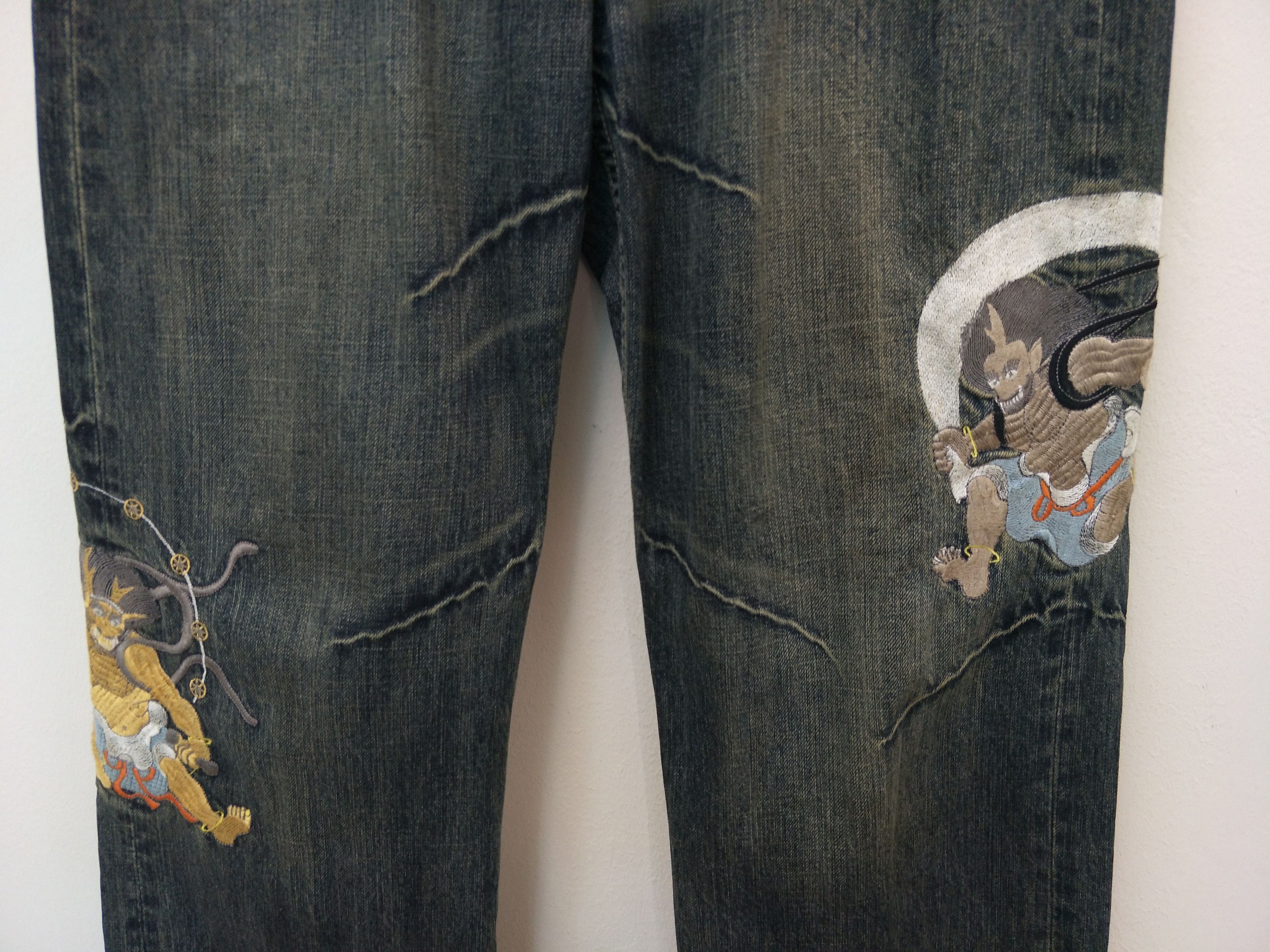 Japanese Brand Japanese Brand Karakuri Tamashi Embroider Japanese God Denim Size US 30 / EU 46 - 5 Thumbnail