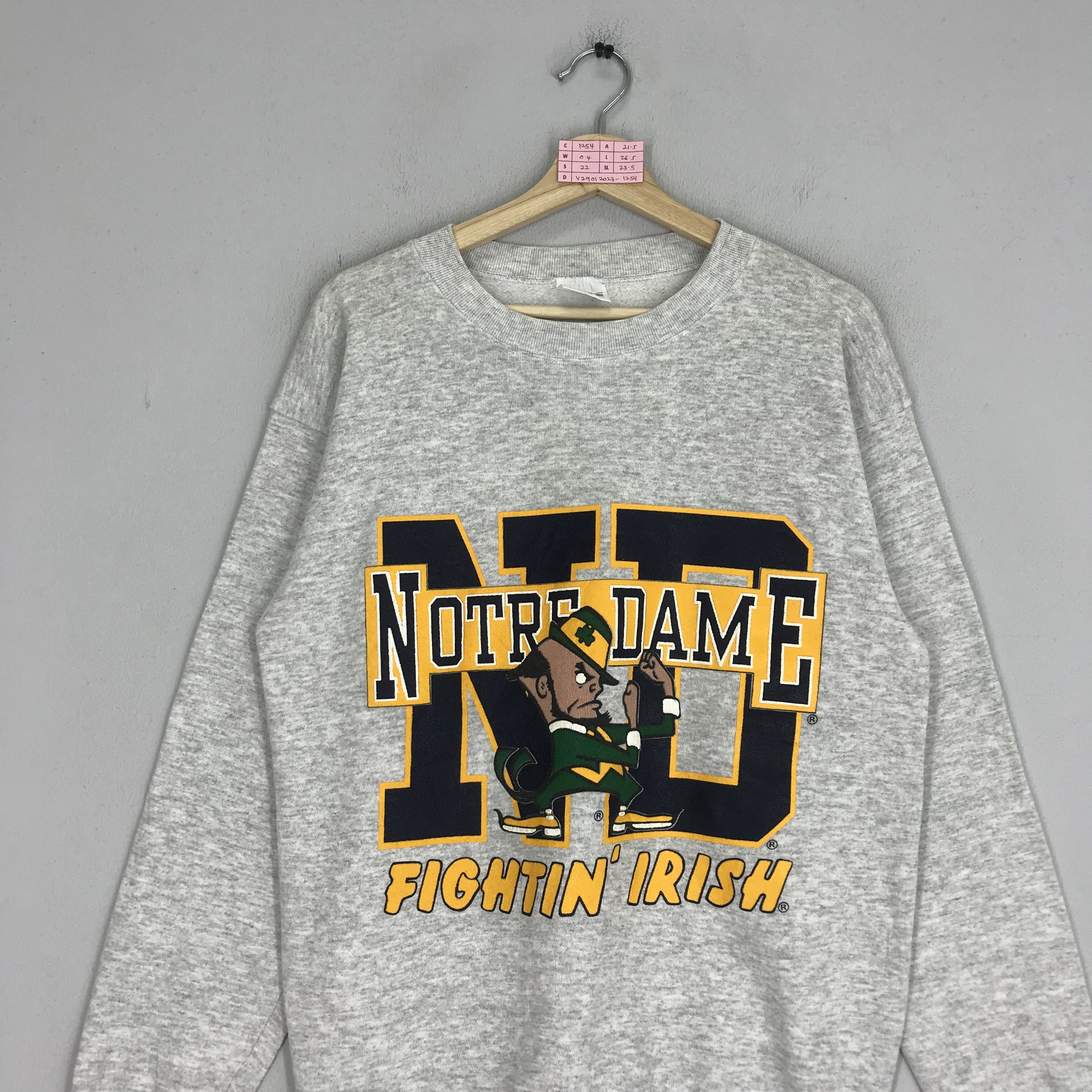 Vintage Vintage 90s Notre Dame Fighting Irish University Sweatshirt Size US M / EU 48-50 / 2 - 3 Thumbnail