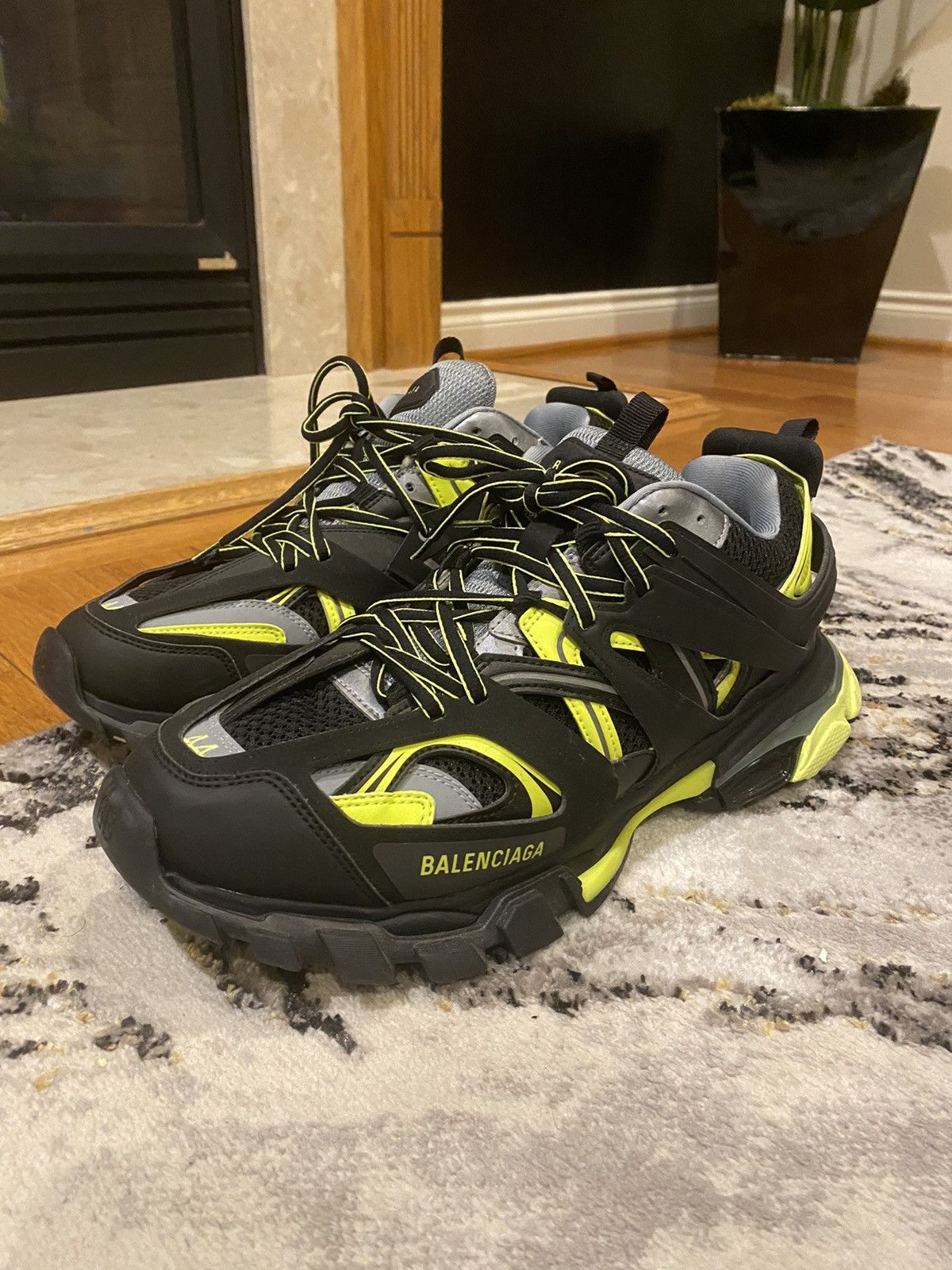 image of Balenciaga Track Runner Shoes in Lime, Men's (Size 11)