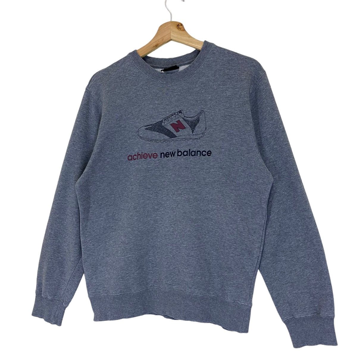 New Balance × Vintage Vintage New Balance Big Logo Printed Crewneck Sweatshirt Size US M / EU 48-50 / 2 - 2 Thumbnail