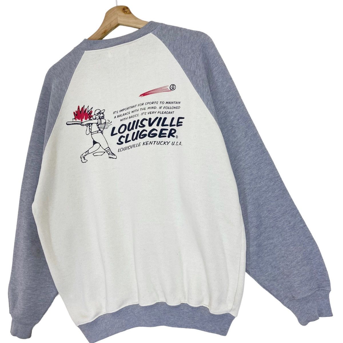 Louisville Slugger × Vintage Vintage Louisville Slugger Big Logo Sweatshirt Size L Size US L / EU 52-54 / 3 - 3 Thumbnail