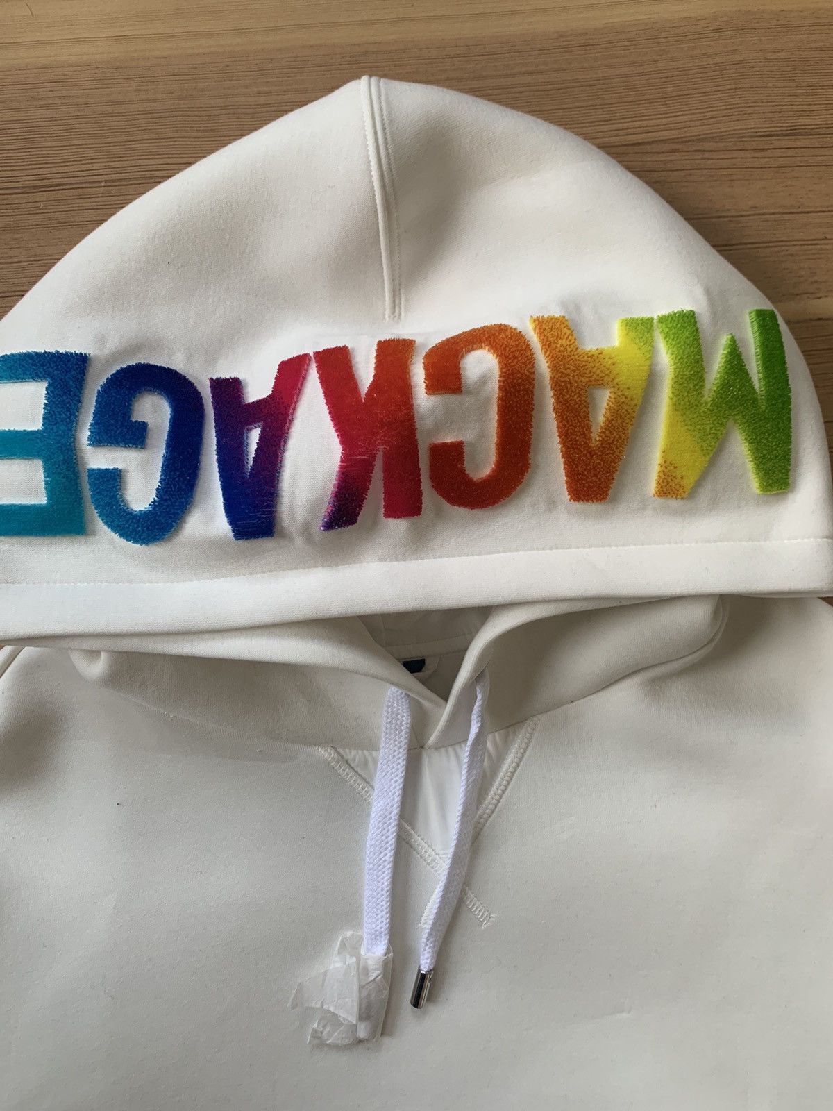 Mackage New White Rainbow Logo Krys Hoodie Size US M / EU 48-50 / 2 - 3 Thumbnail