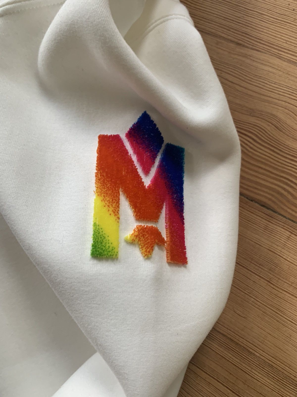 Mackage New White Rainbow Logo Krys Hoodie Size US M / EU 48-50 / 2 - 4 Thumbnail