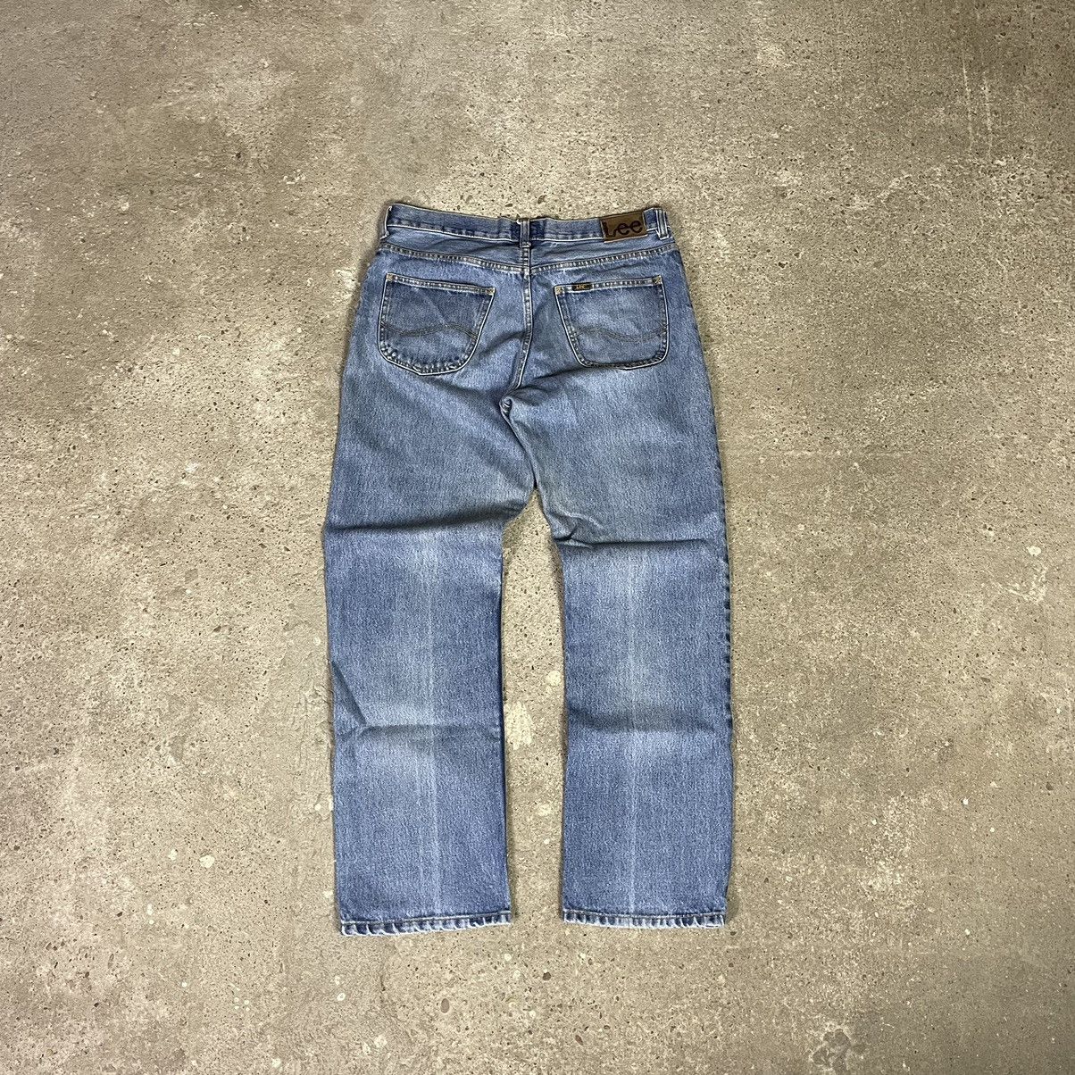 Lee × Vintage Vintage Lee Brooklyn Baby Blue Denim Pants Washed Faded Size US 36 / EU 52 - 2 Thumbnail