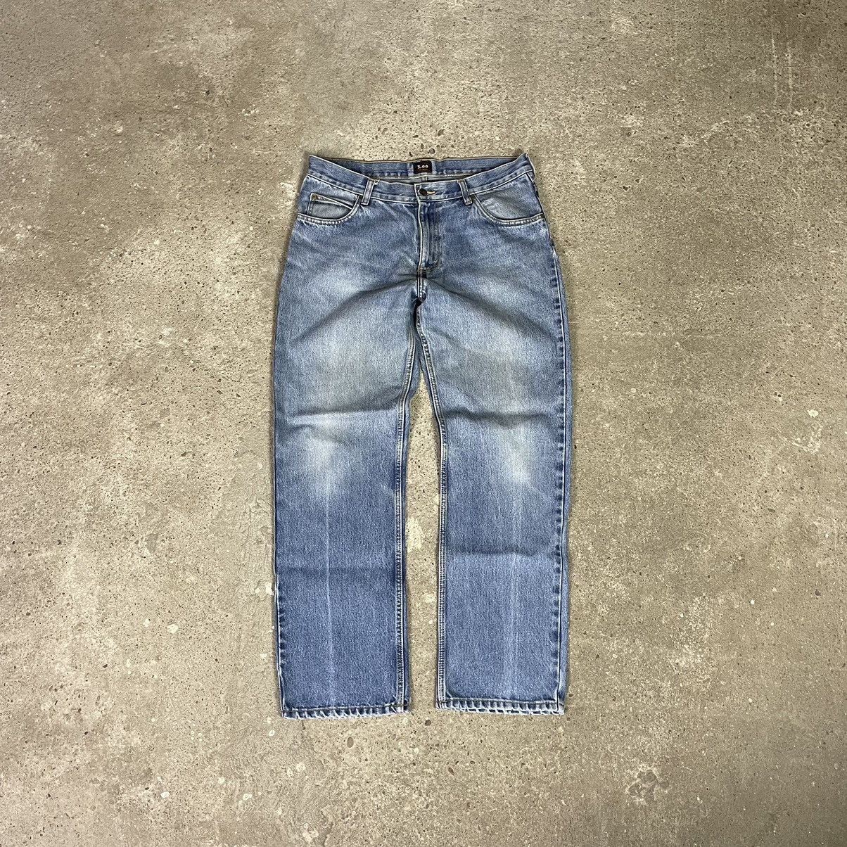 Lee × Vintage Vintage Lee Brooklyn Baby Blue Denim Pants Washed Faded Size US 36 / EU 52 - 1 Thumbnail