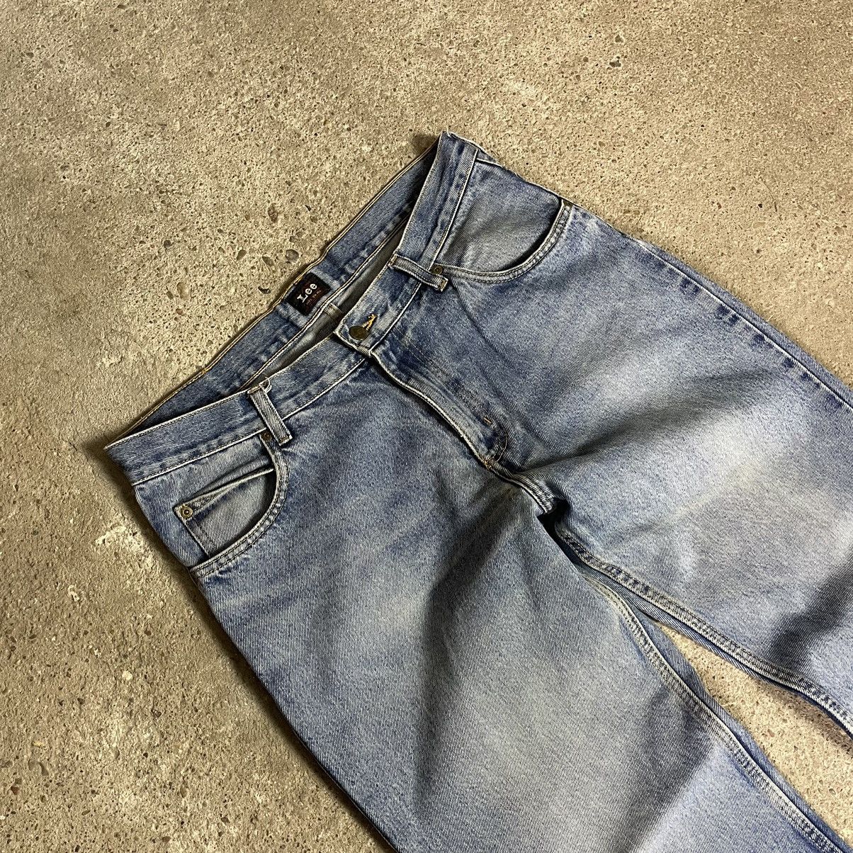 Lee × Vintage Vintage Lee Brooklyn Baby Blue Denim Pants Washed Faded Size US 36 / EU 52 - 3 Thumbnail
