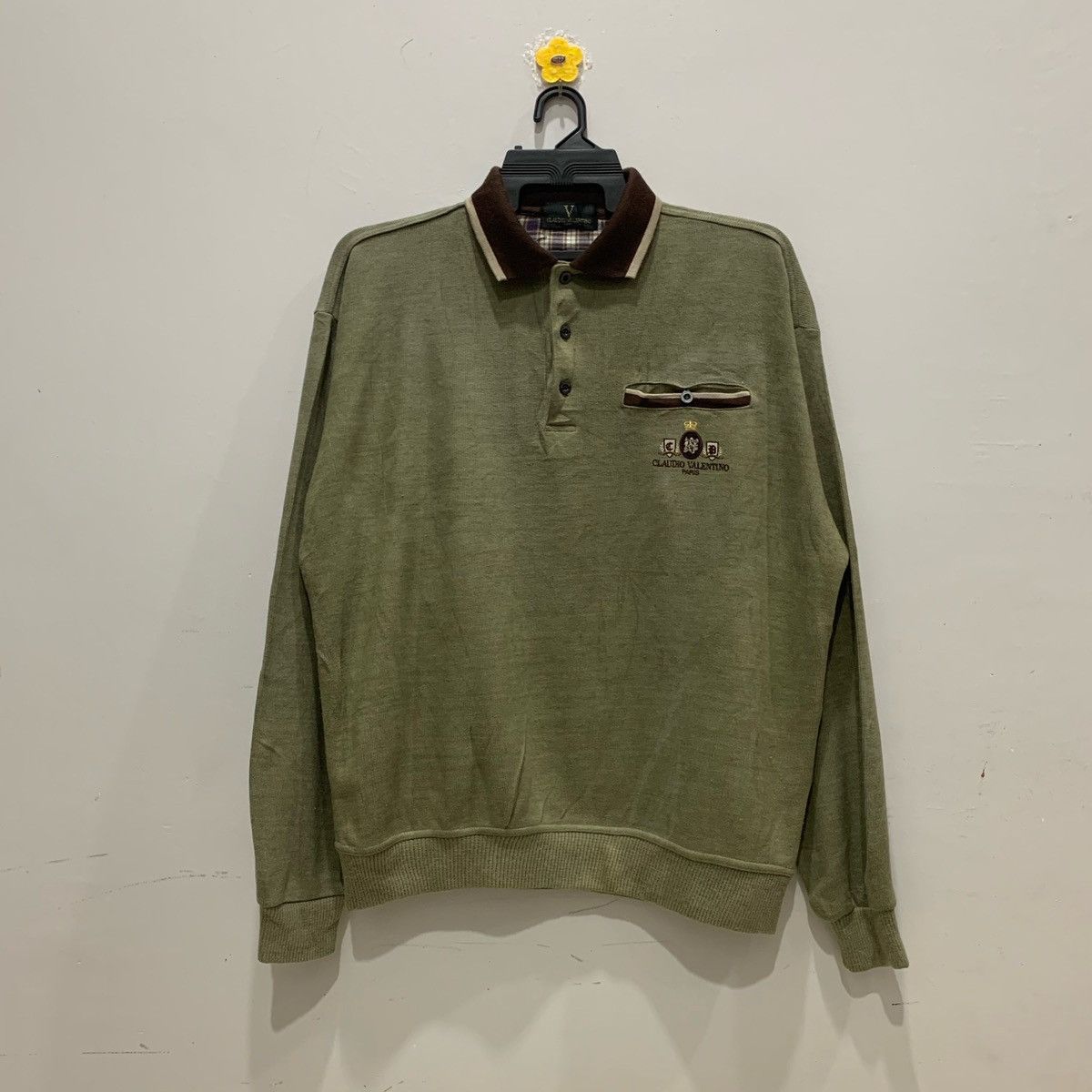 Japanese Brand × Vintage CLAUDIO VALENTINO PARIS Sweatshirt Size LL Fit XL Size US XL / EU 56 / 4 - 1 Thumbnail