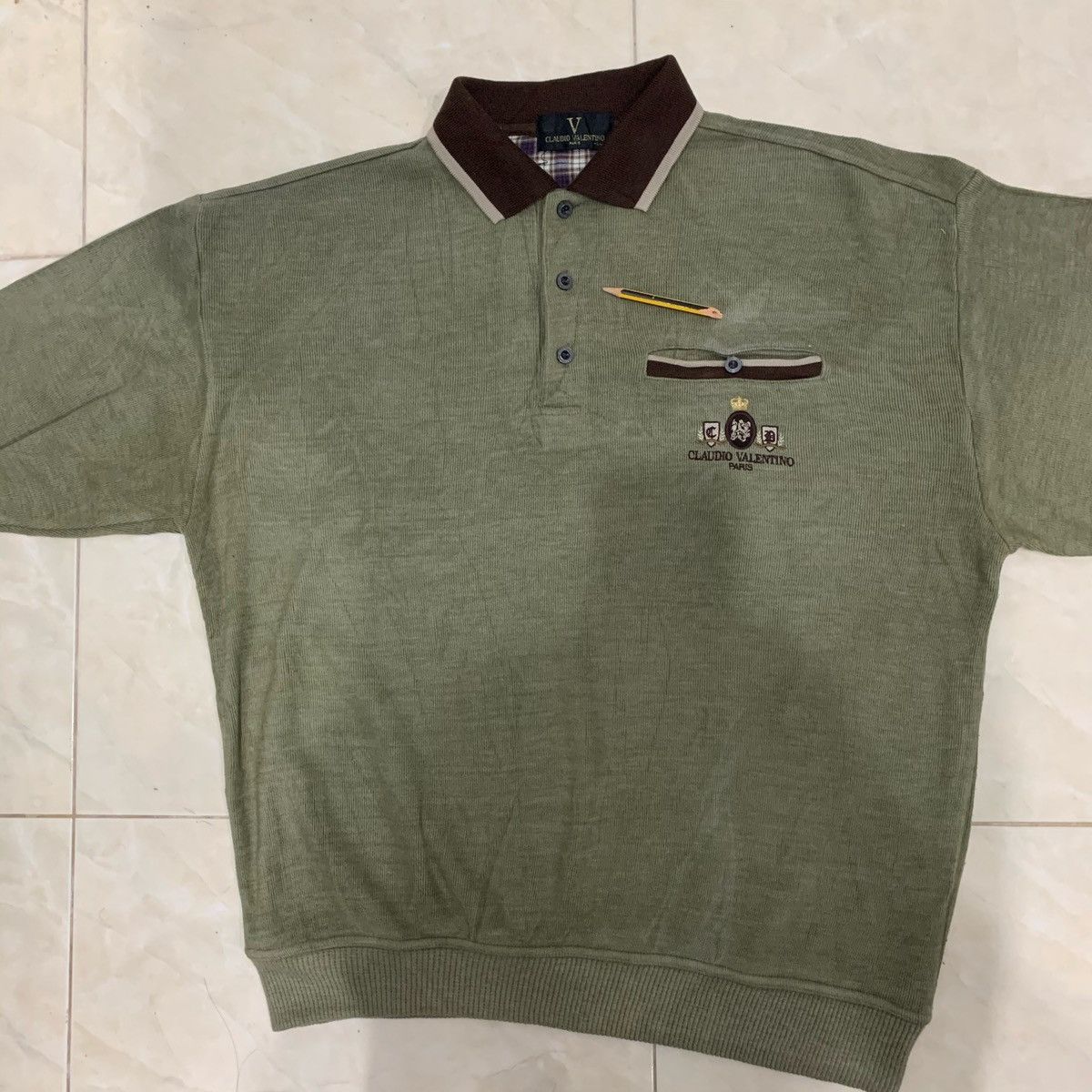 Japanese Brand × Vintage CLAUDIO VALENTINO PARIS Sweatshirt Size LL Fit XL Size US XL / EU 56 / 4 - 11 Thumbnail