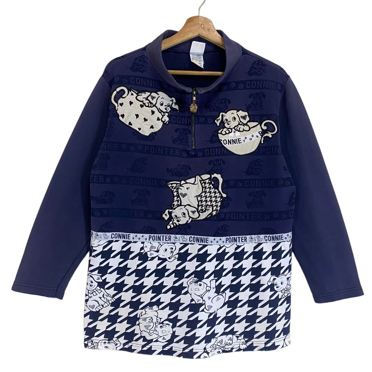 Disney Vintage 90s Connie Pointer Character Halfzip Sweatshirt Size US M / EU 48-50 / 2 - 1 Thumbnail