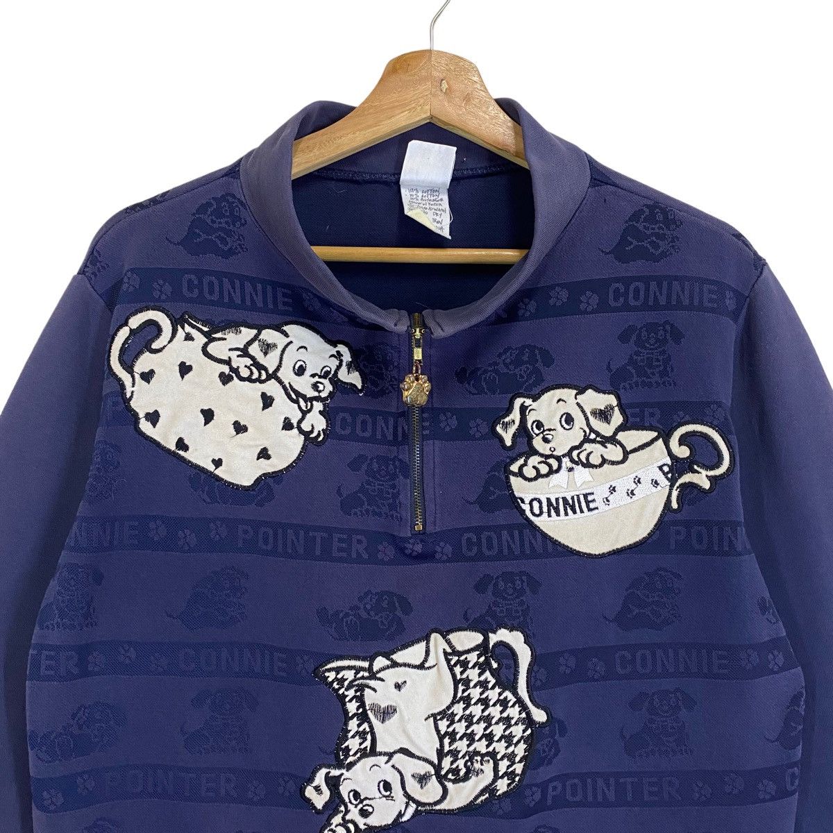 Disney Vintage 90s Connie Pointer Character Halfzip Sweatshirt Size US M / EU 48-50 / 2 - 4 Thumbnail