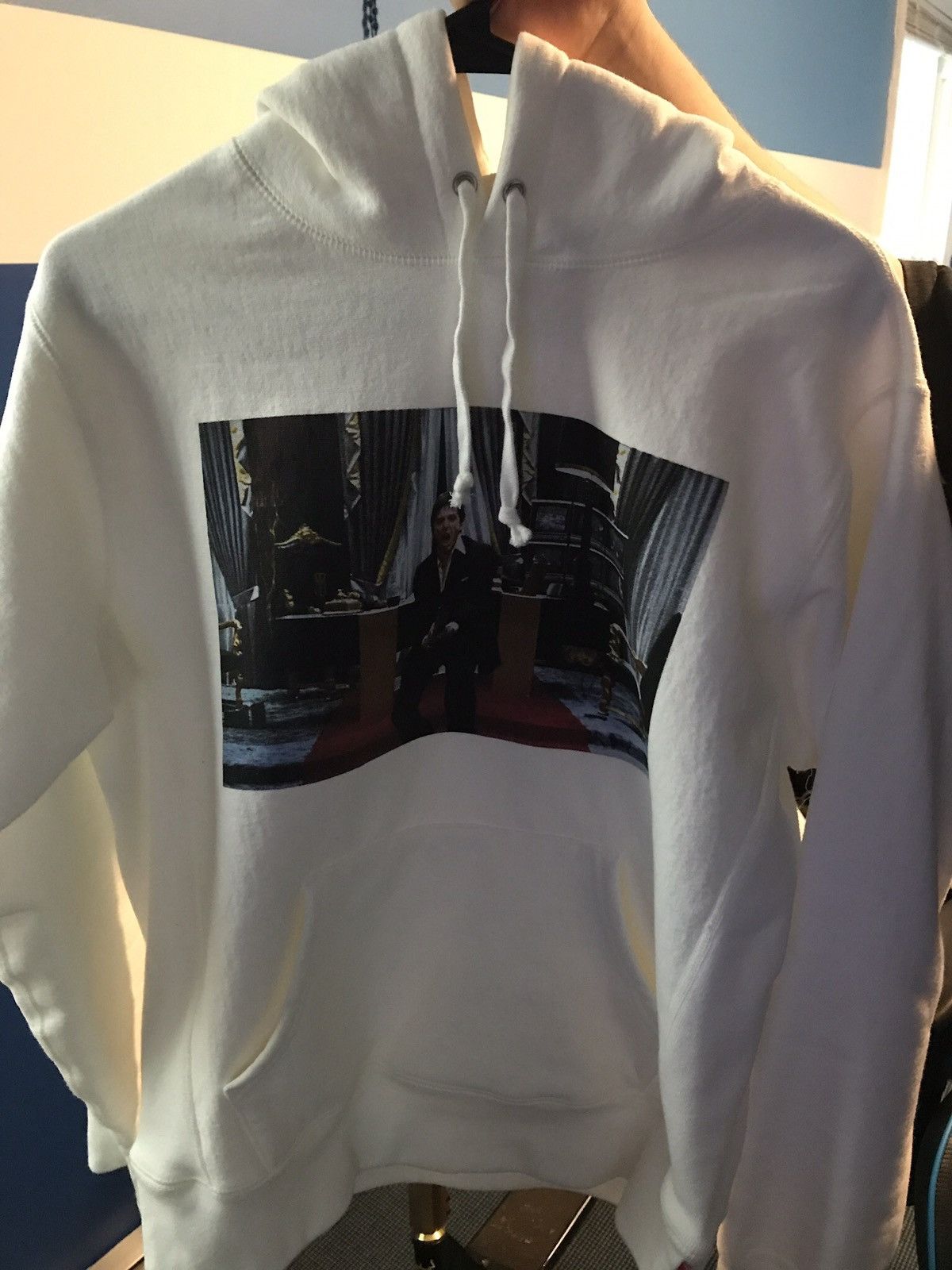 Supreme scarface hoodie white on sale