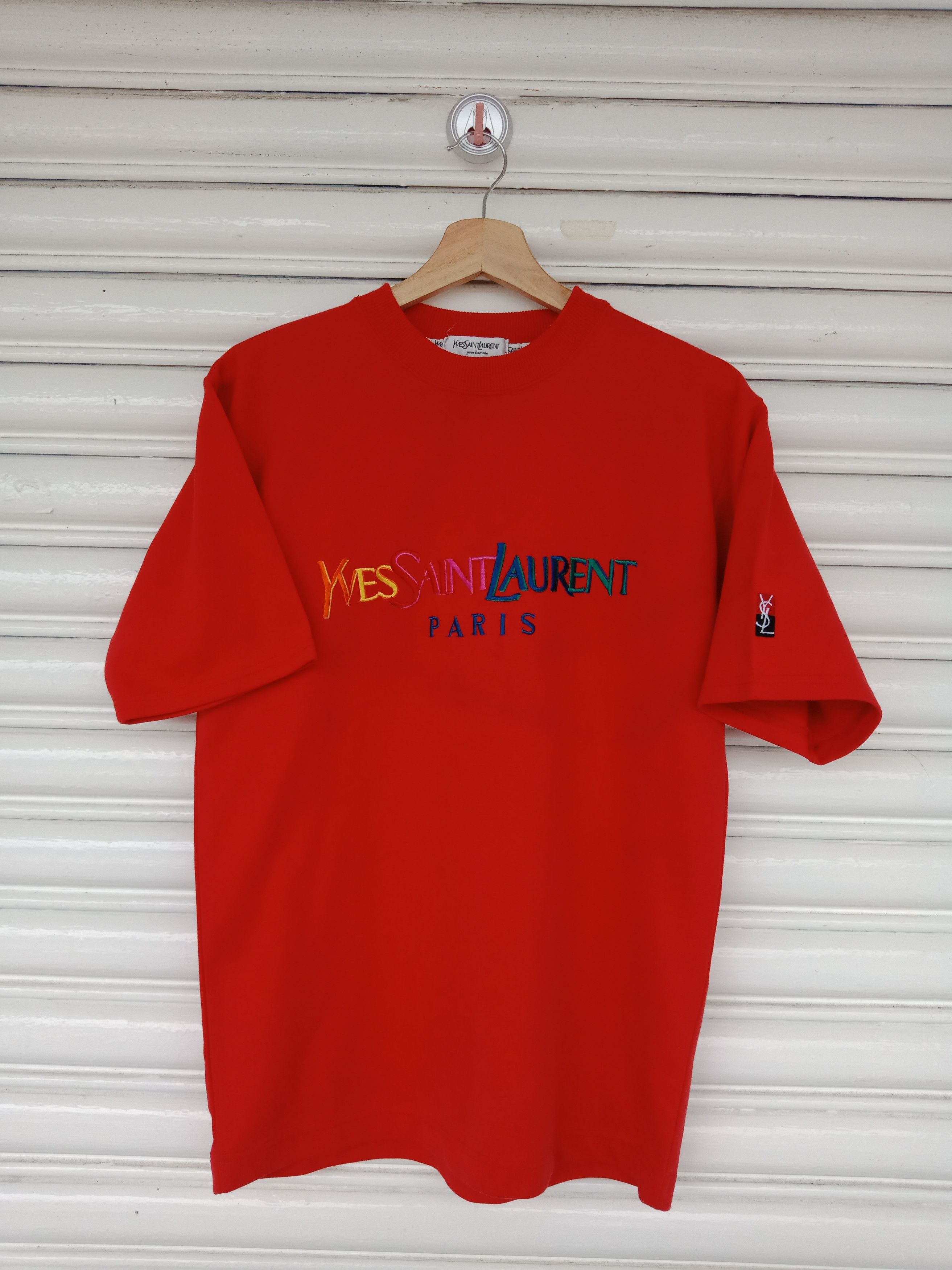 Yves Saint Laurent Spell Out Embroid