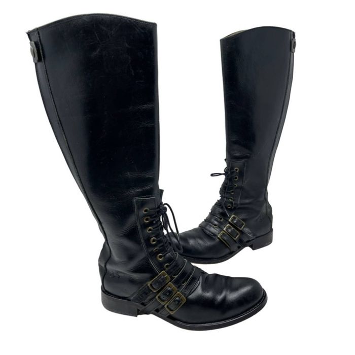 John Fluevog JOHN FLUEVOG ADRIANS: NANNETTE BLACK LEATHER BOOTS 8 | Grailed