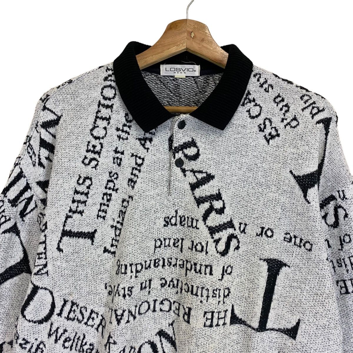 Designer × Vintage Vintage 90’s Losvio Men Collar Jumper Losvio Sweatshirts Size US M / EU 48-50 / 2 - 4 Thumbnail