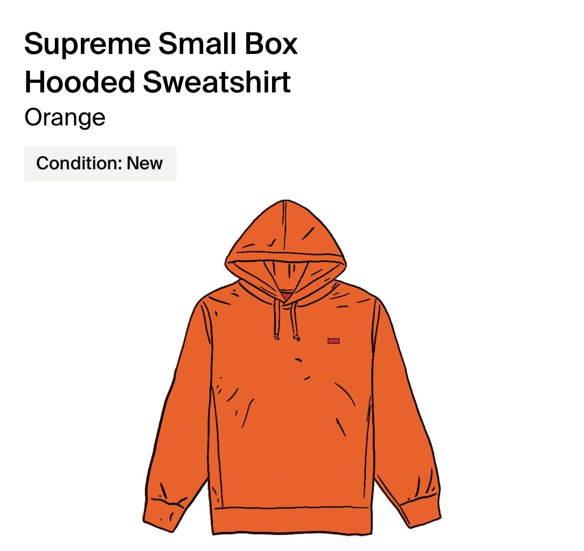 Supreme SUPREME SMALL BOX HOODED SWEATSHIRT ORANGE Size US L / EU 52-54 / 3 - 6 Thumbnail