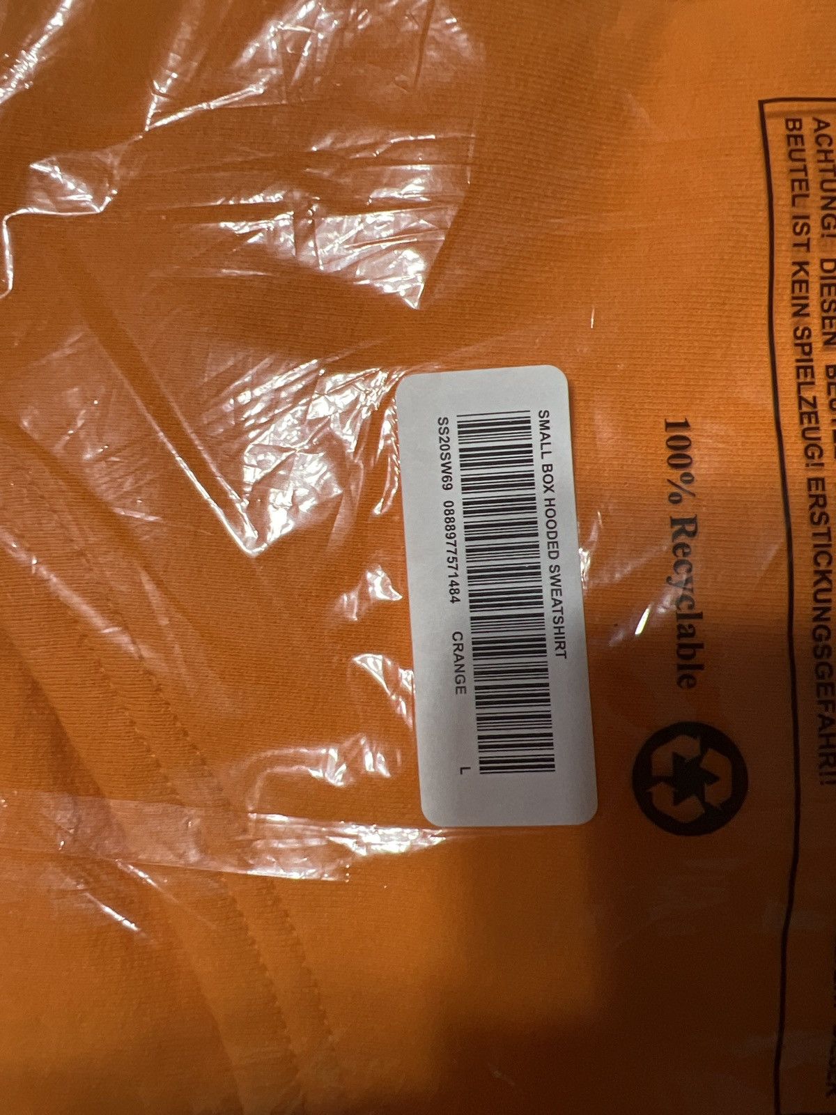 Supreme SUPREME SMALL BOX HOODED SWEATSHIRT ORANGE Size US L / EU 52-54 / 3 - 5 Thumbnail