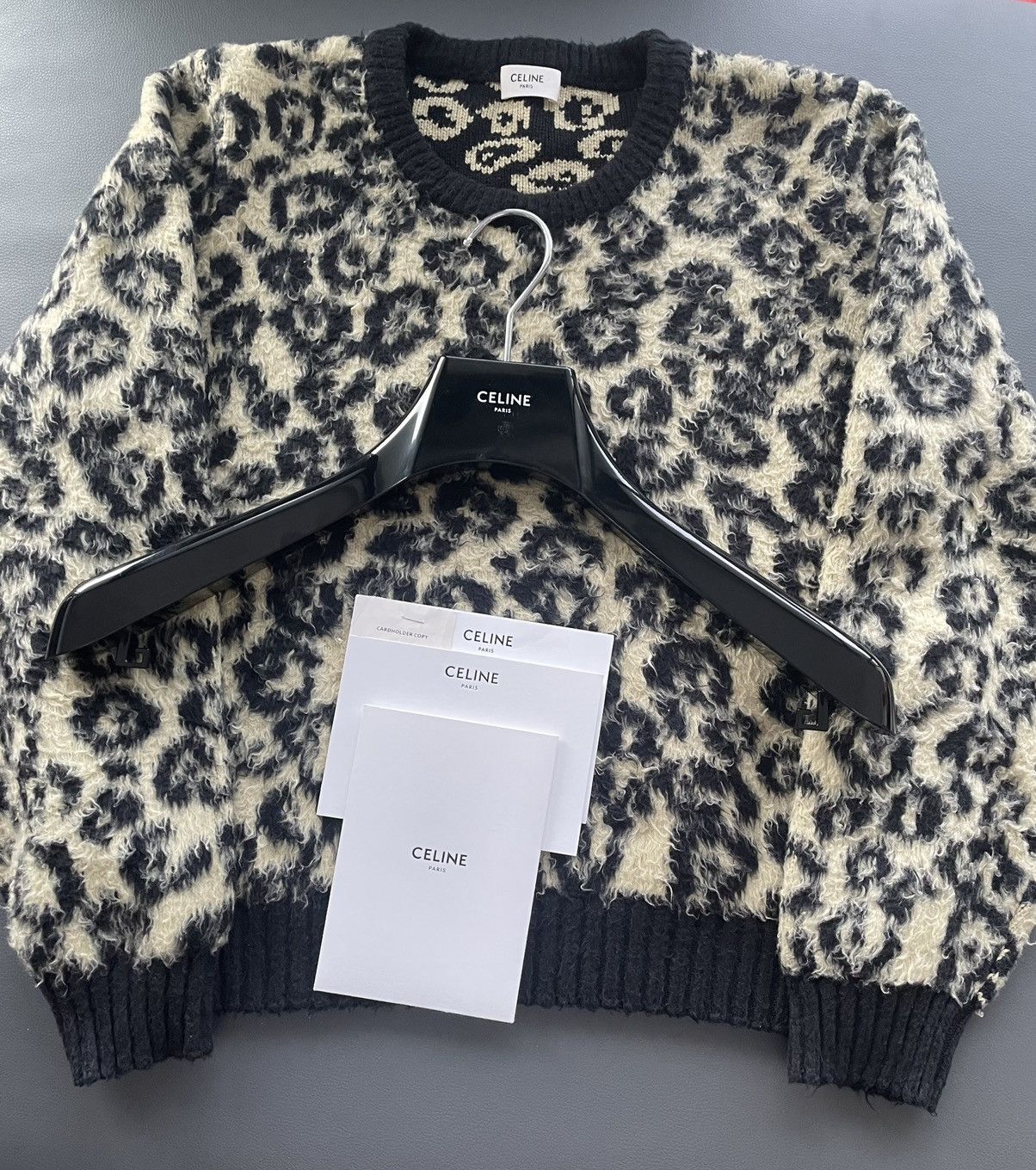 Celine × Hedi Slimane Celine Hedi Slimane Runway Sweater Leopard Size US M / EU 48-50 / 2 - 2 Thumbnail