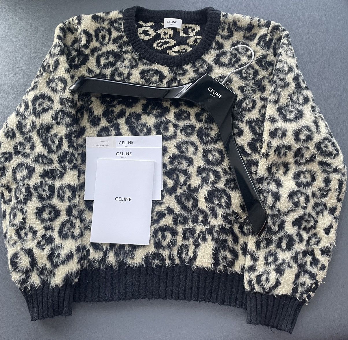 Celine × Hedi Slimane Celine Hedi Slimane Runway Sweater Leopard Size US M / EU 48-50 / 2 - 14 Thumbnail