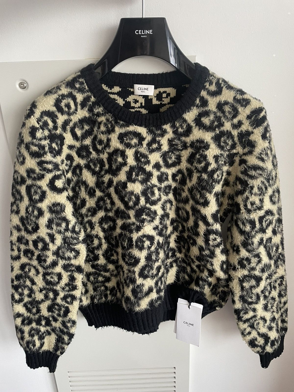 Celine × Hedi Slimane Celine Hedi Slimane Runway Sweater Leopard Size US M / EU 48-50 / 2 - 20 Thumbnail