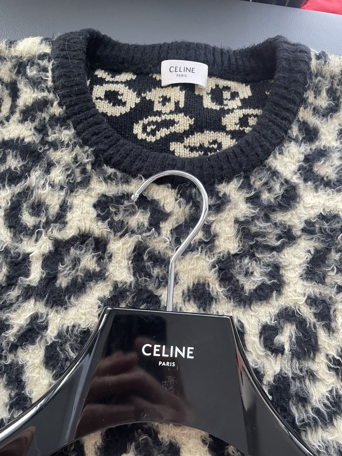 Celine × Hedi Slimane Celine Hedi Slimane Runway Sweater Leopard Size US M / EU 48-50 / 2 - 16 Thumbnail