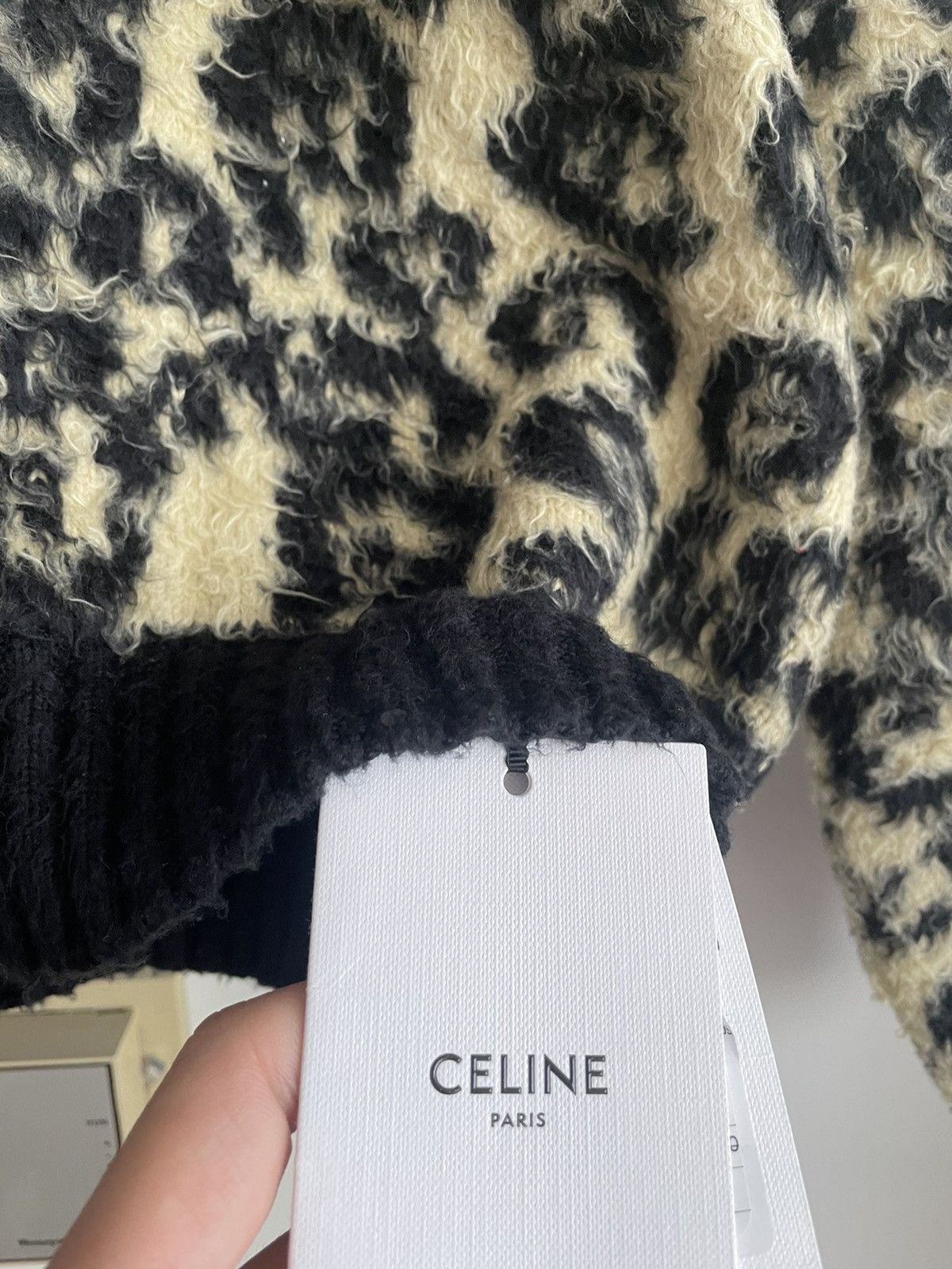 Celine × Hedi Slimane Celine Hedi Slimane Runway Sweater Leopard Size US M / EU 48-50 / 2 - 22 Thumbnail