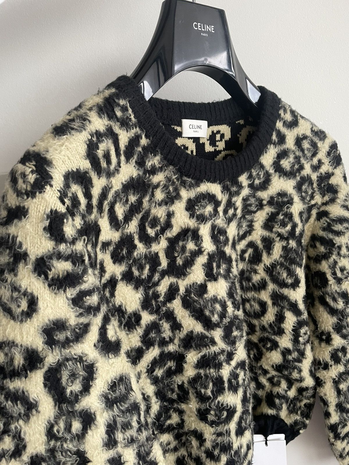 Celine × Hedi Slimane Celine Hedi Slimane Runway Sweater Leopard Size US M / EU 48-50 / 2 - 21 Thumbnail