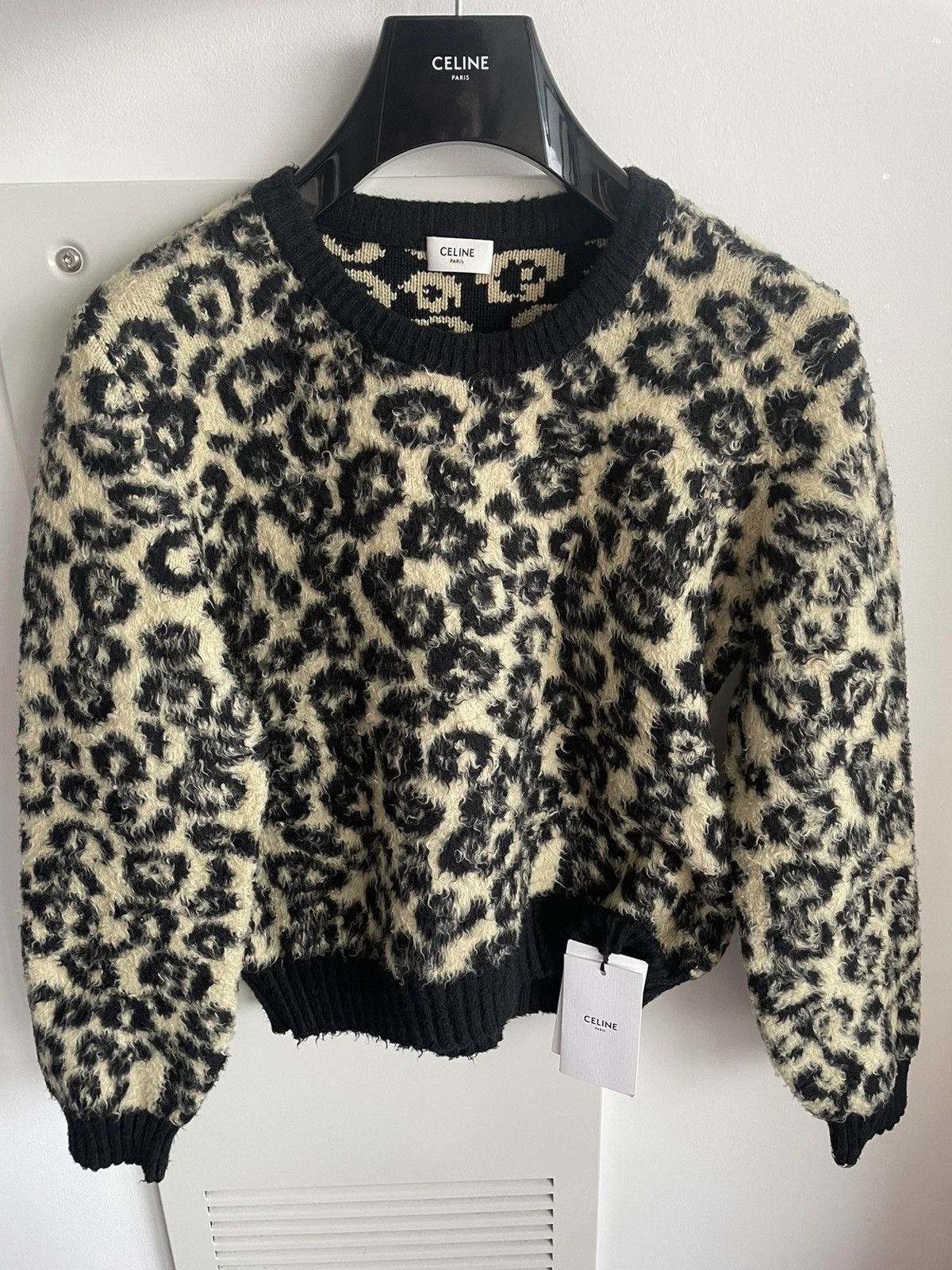 Celine × Hedi Slimane Celine Hedi Slimane Runway Sweater Leopard Size US M / EU 48-50 / 2 - 23 Thumbnail