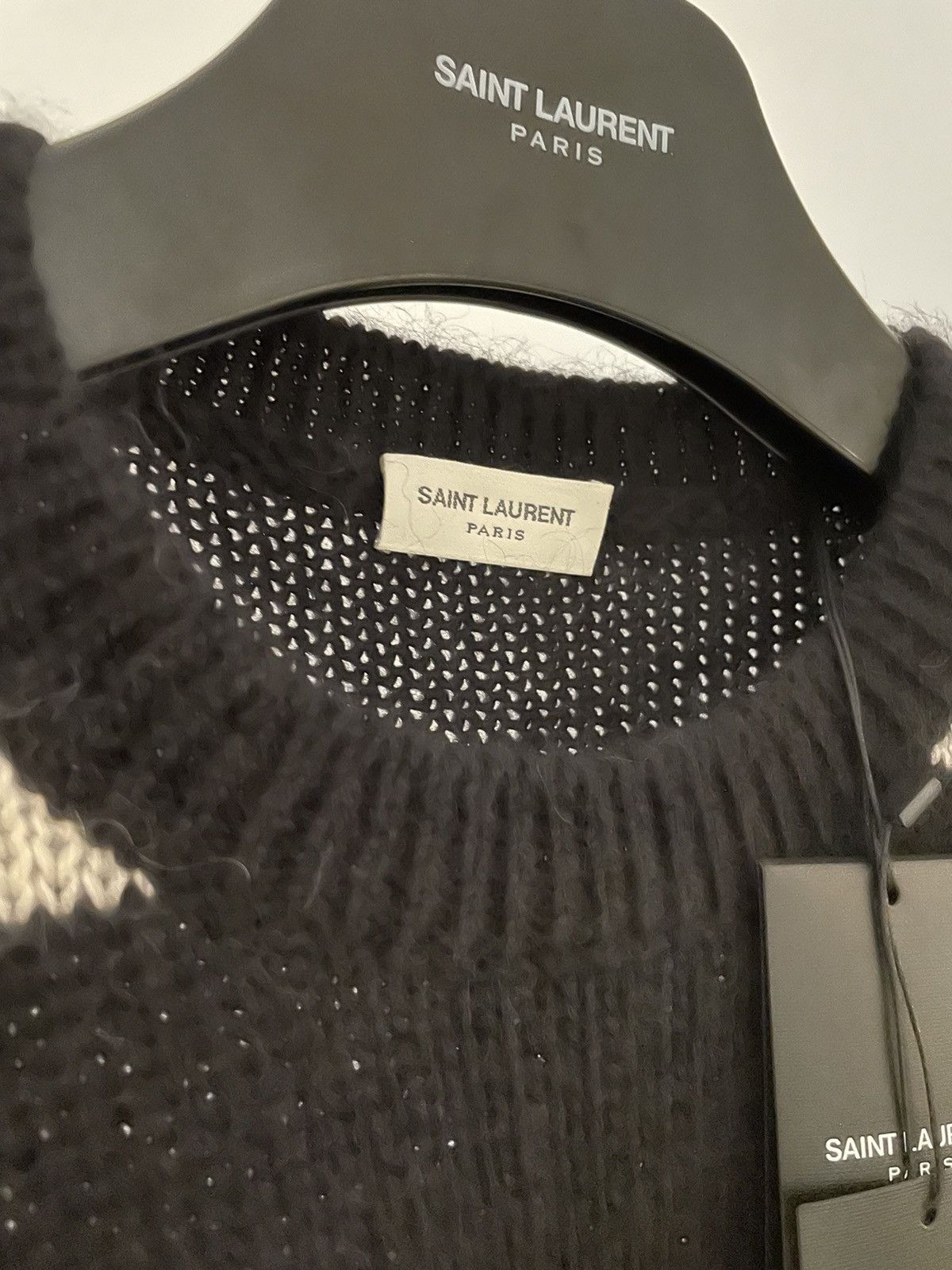 Hedi Slimane × Saint Laurent Paris × Yves Saint Laurent Rare $1,450 Value Super Runway Col Rond Graphic Sweater New Size US L / EU 52-54 / 3 - 13 Thumbnail