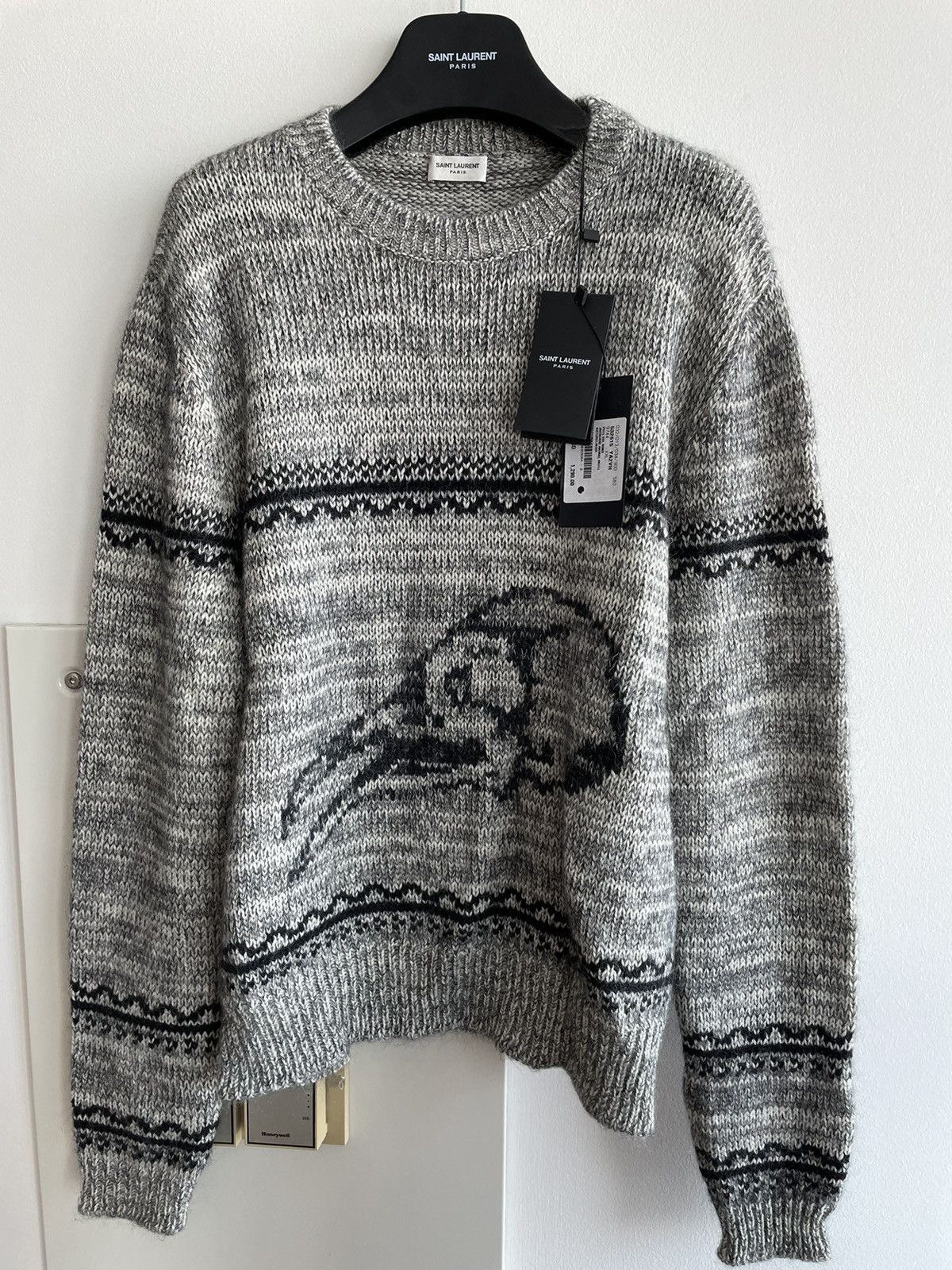 Hedi Slimane × Saint Laurent Paris × Yves Saint Laurent $1,450 Value Saint Laurent Wool Sweater Brand New Size US L / EU 52-54 / 3 - 18 Thumbnail