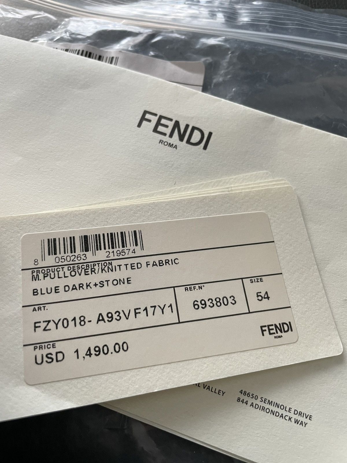 Fendi RARE Super Runway $2,500 Value Cashmere Sweater Brand New Size US XXL / EU 58 / 5 - 15 Thumbnail