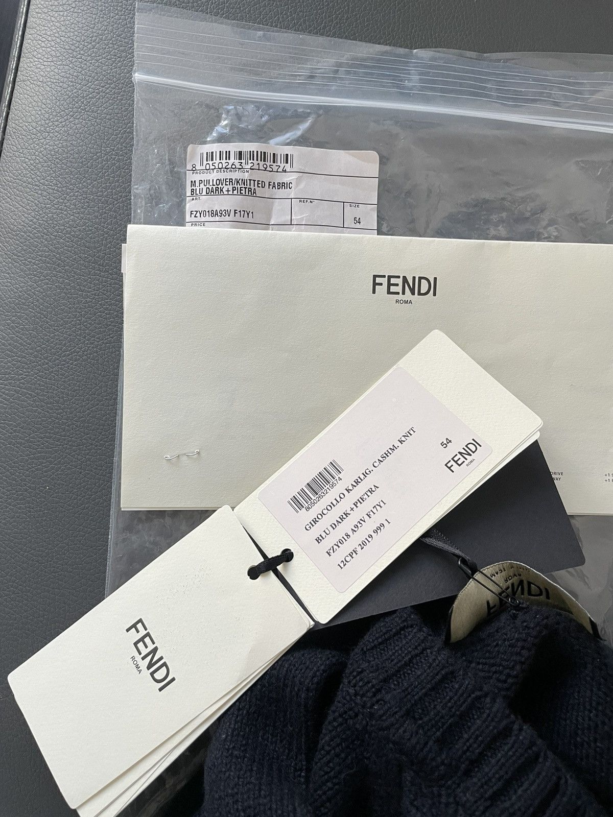 Fendi RARE Super Runway $2,500 Value Cashmere Sweater Brand New Size US XXL / EU 58 / 5 - 13 Thumbnail