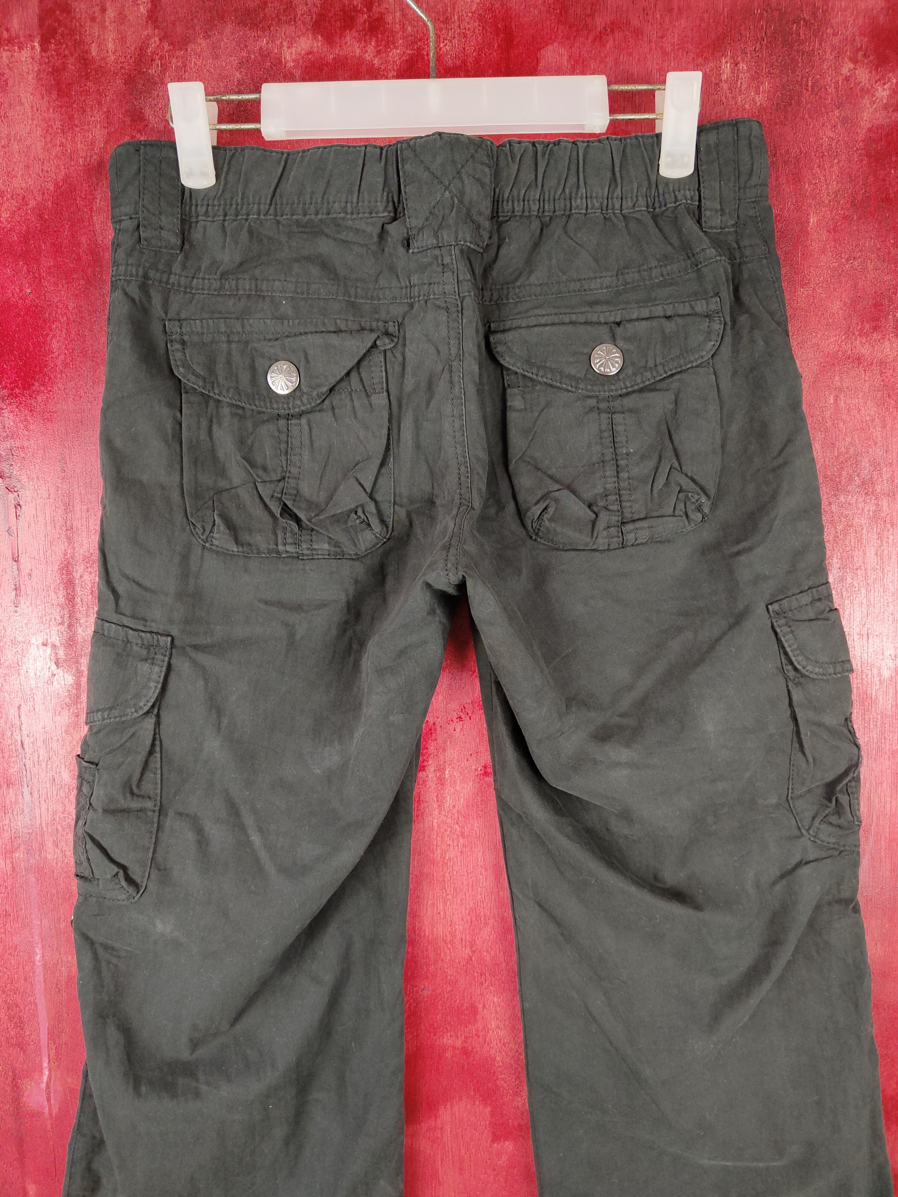 Japanese Brand DL Japan multipocket tactical Black cargo Pants #4543 Size 28" / US 6 / IT 42 - 9 Thumbnail