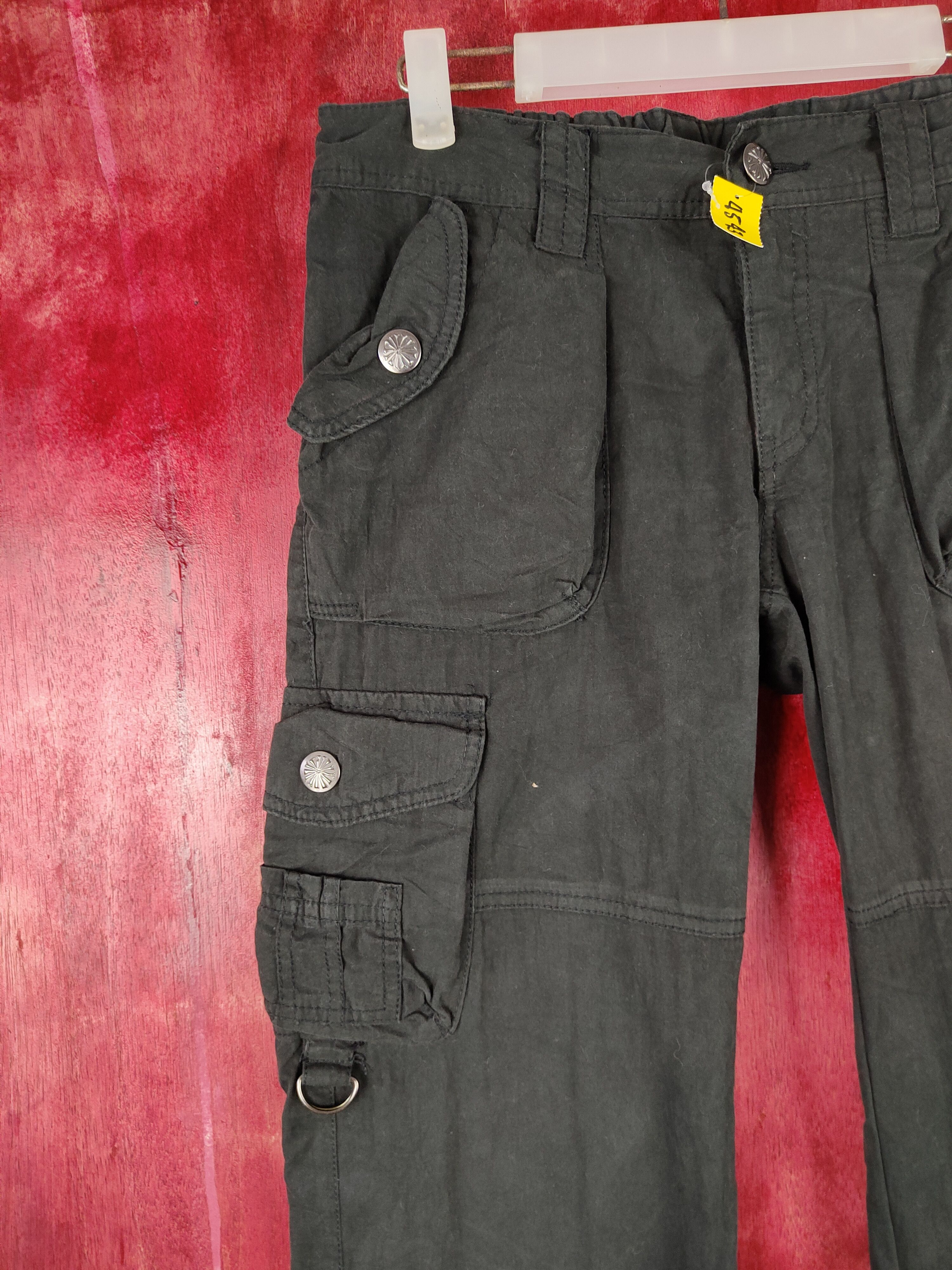 Japanese Brand DL Japan multipocket tactical Black cargo Pants #4543 Size 28" / US 6 / IT 42 - 5 Thumbnail